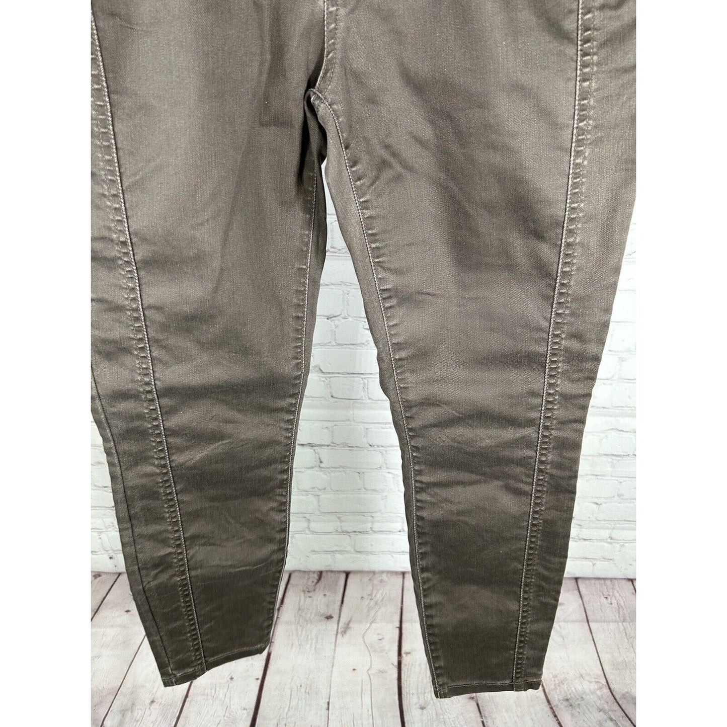 prAna Brown Denim Carlotta Crop Skinny Mid Rise Women’s Pants 8 (28 x 27)