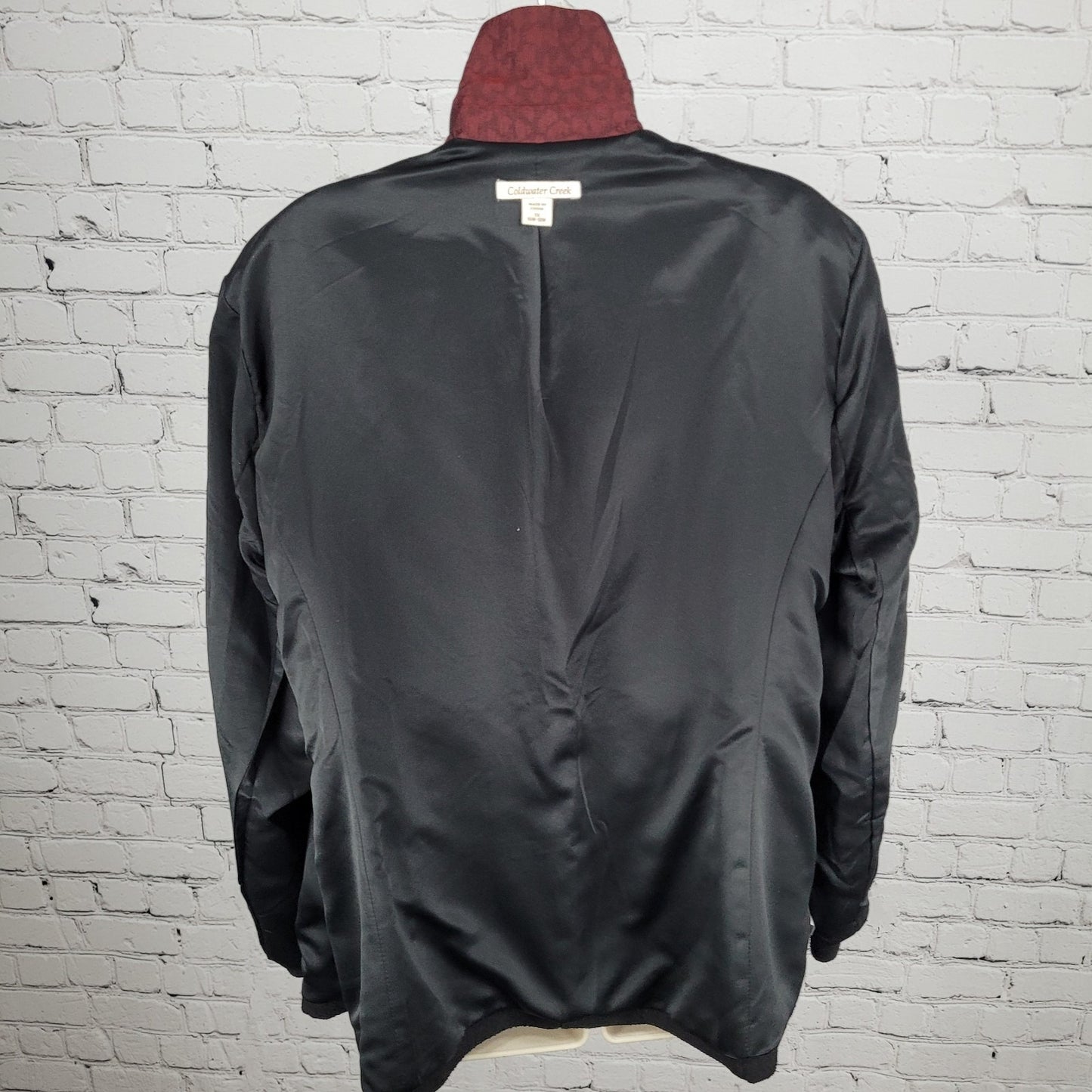 Coldwater Creek Red Black Leopard Blazer Suit Jacket Size 1X (16W-18W)