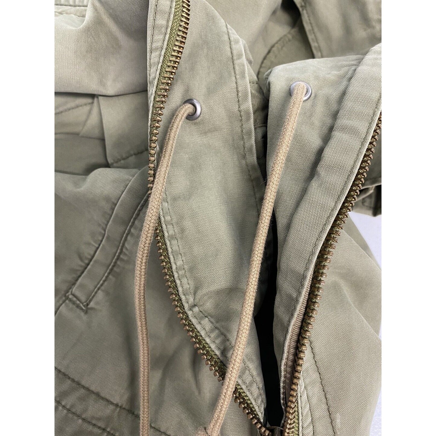 Madewell Fleet Utility Jacket Military Army Green Cotton Full Zip Up Size XS