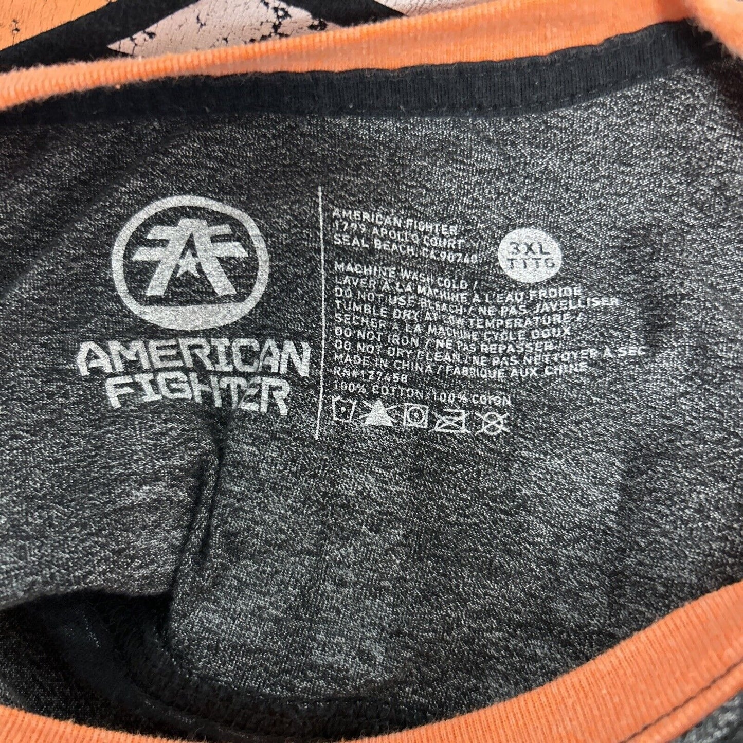Lot Of 2 American Fighter T Shirts Men’s Graphic Tee’s Short Sleeve Tagless 3XL