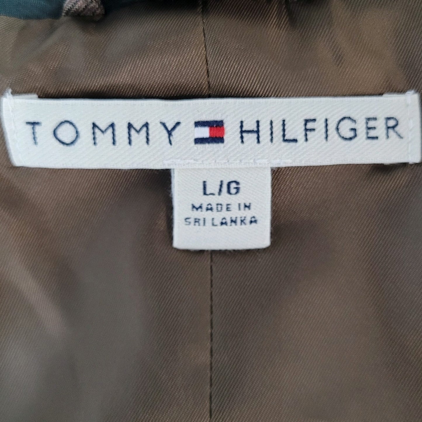 Tommy Hilfiger Brown Pink Pinstriped Check Waistcoat Suit Vest Size Large L