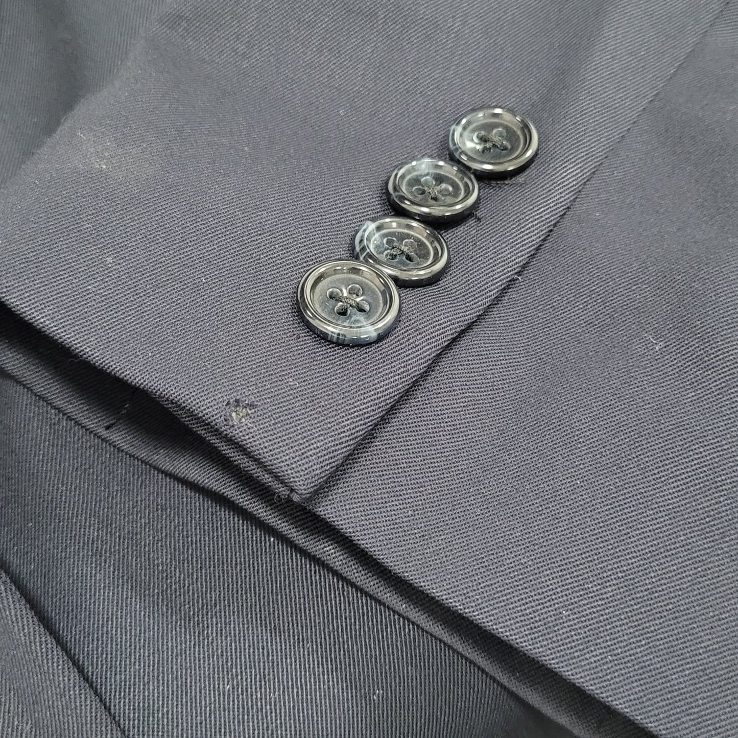 Talbots Blue Italian Wool Stretch 3 Button Peak Blazer USA Made Size 14