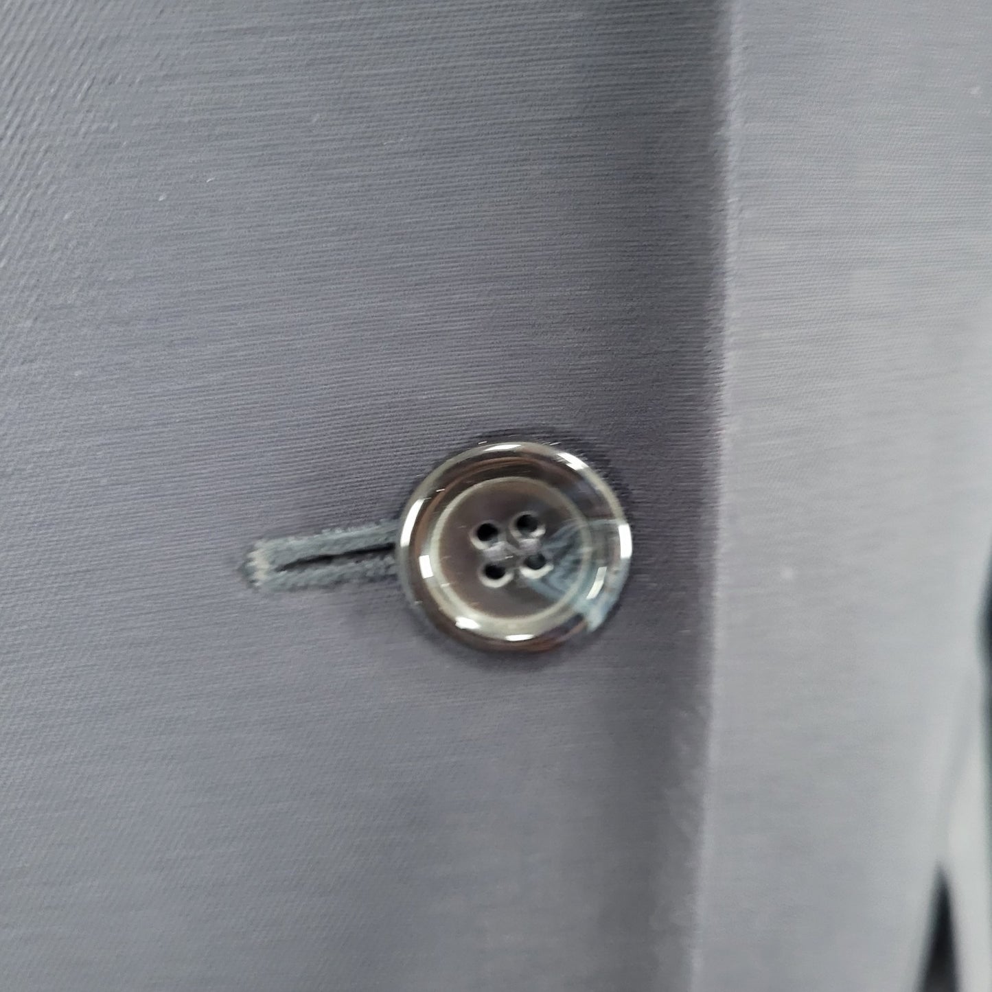 Talbots Blue Italian Wool Stretch 3 Button Peak Blazer USA Made Size 14