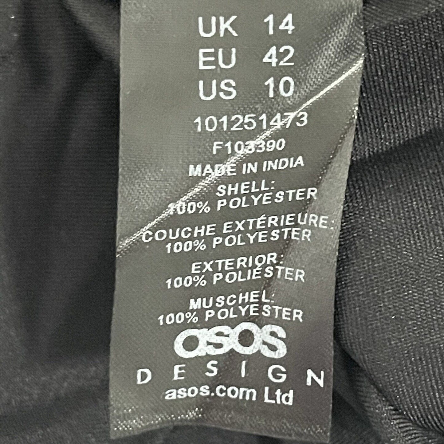 NWT ASOS Design Black Adjustable Strap Basic Slip Midi Dress Unlined Size US 10