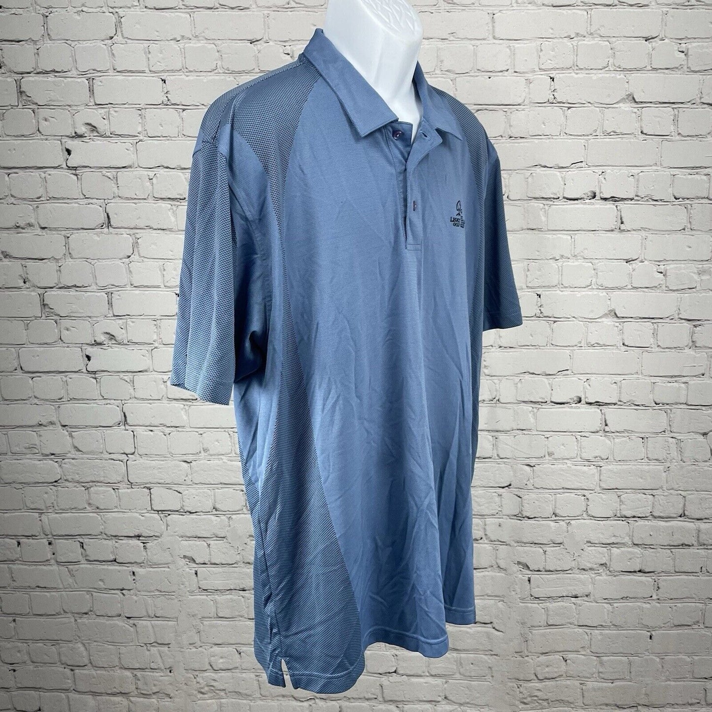 Tehama Legacy Hills Golf Club Polo Short Sleeve Blue Shirt Button Up Size 2XL