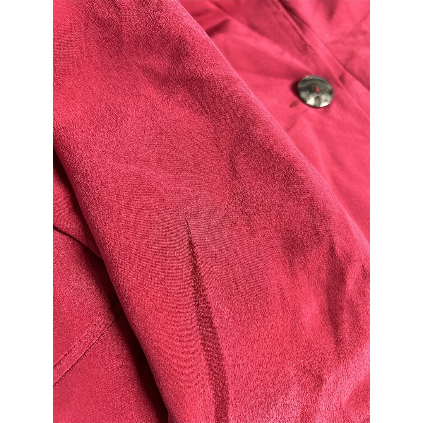 VTG Hugo Buscati Milano Silk Red Double Breasted Peak Lapel Women’s Blazer 12