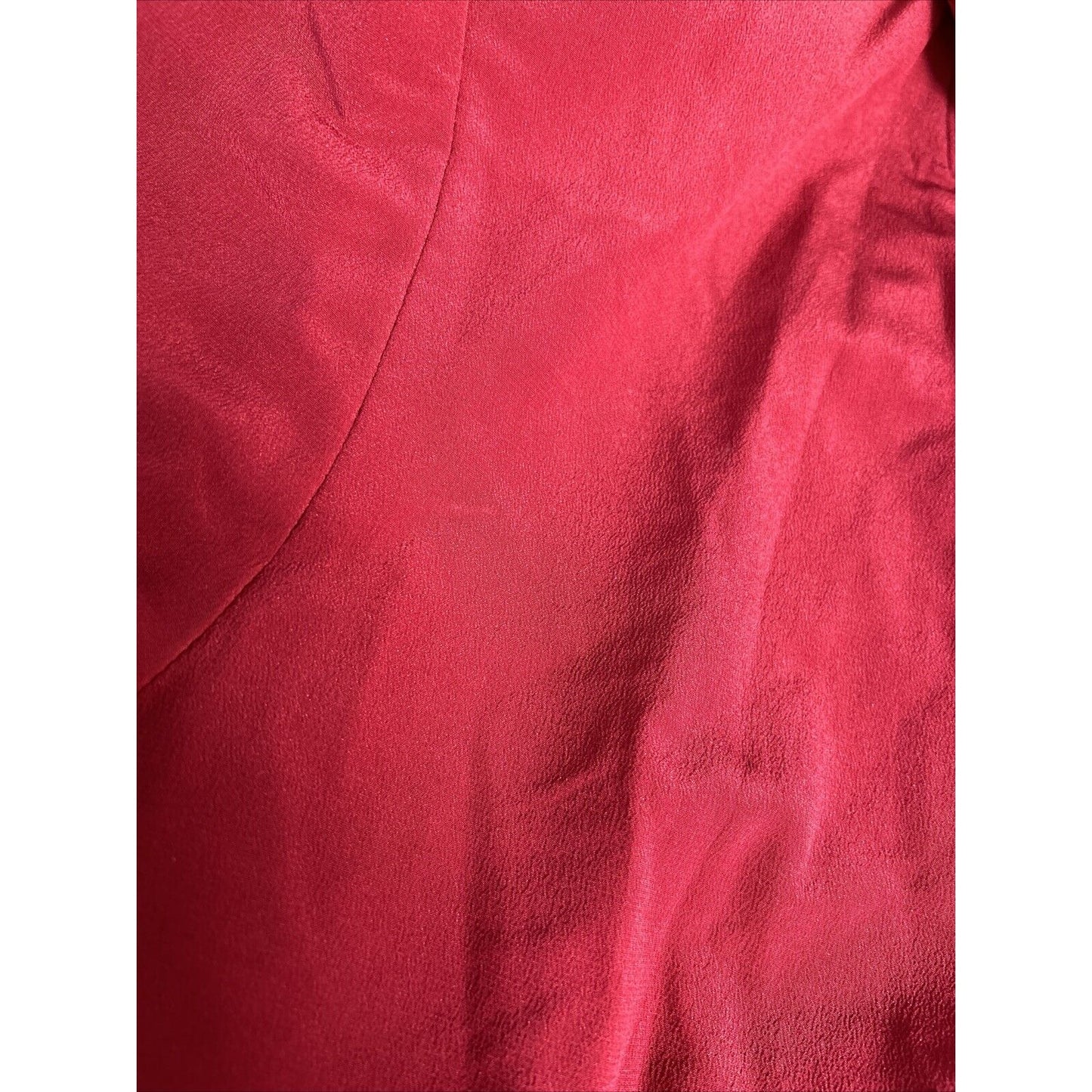 VTG Hugo Buscati Milano Silk Red Double Breasted Peak Lapel Women’s Blazer 12