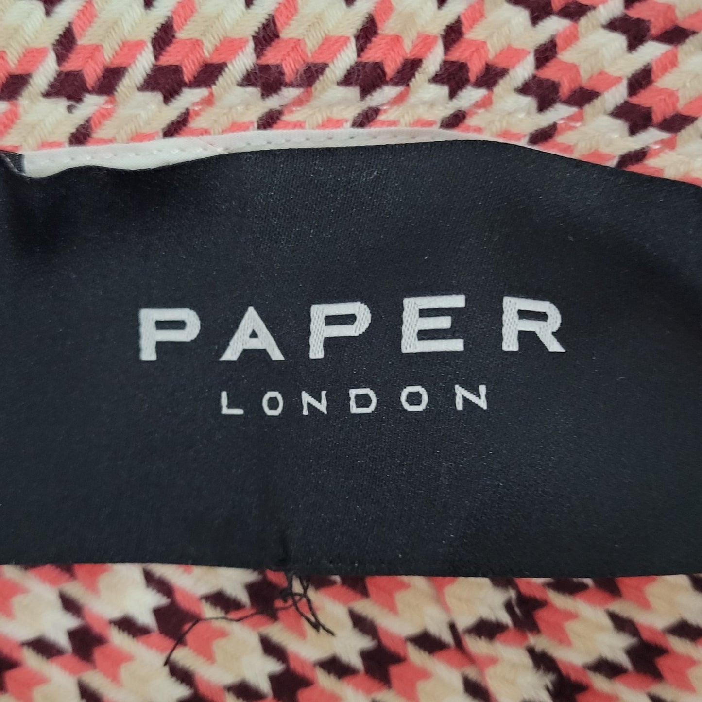 Paper London Multicolor Houndstooth Cotton Pleated Mini Skirt Size XS (24x17)