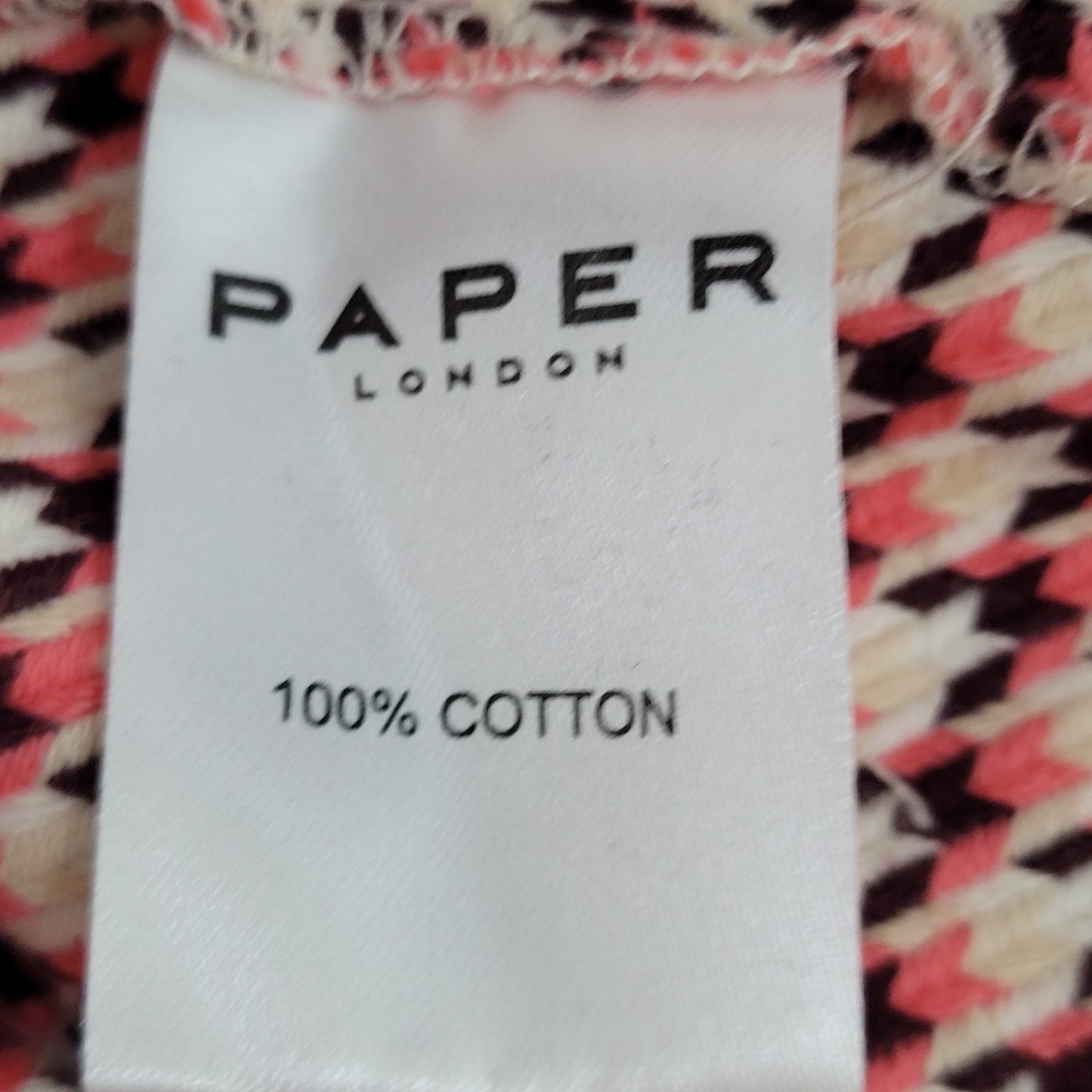 Paper London Multicolor Houndstooth Cotton Pleated Mini Skirt Size XS (24x17)