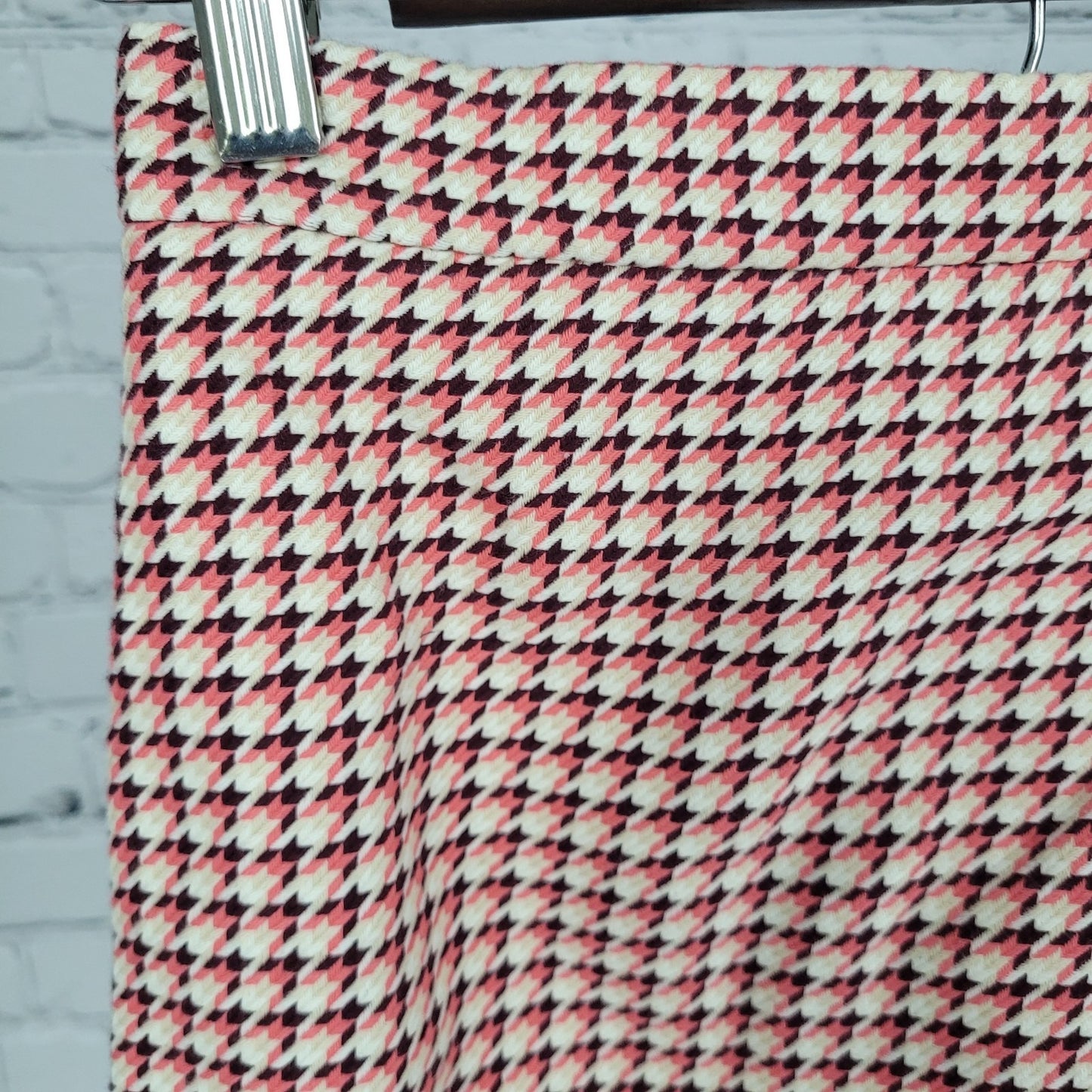 Paper London Multicolor Houndstooth Cotton Pleated Mini Skirt Size XS (24x17)