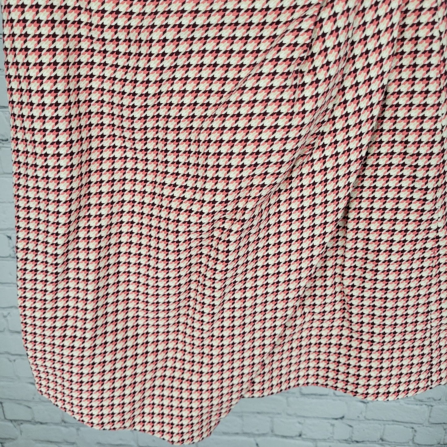 Paper London Multicolor Houndstooth Cotton Pleated Mini Skirt Size XS (24x17)