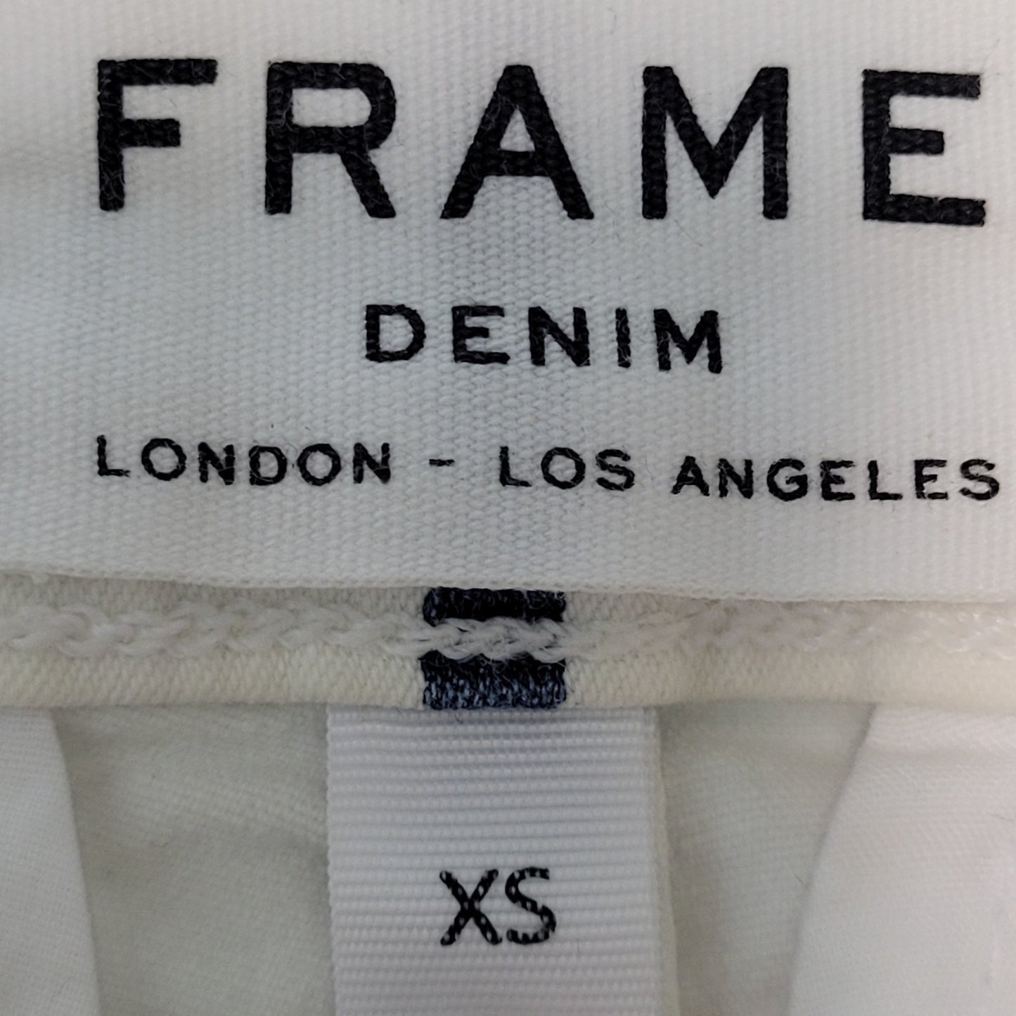 FRAME Denim Ivory & Blue Striped Stretch Jeans USA Made Size XS (22x33)
