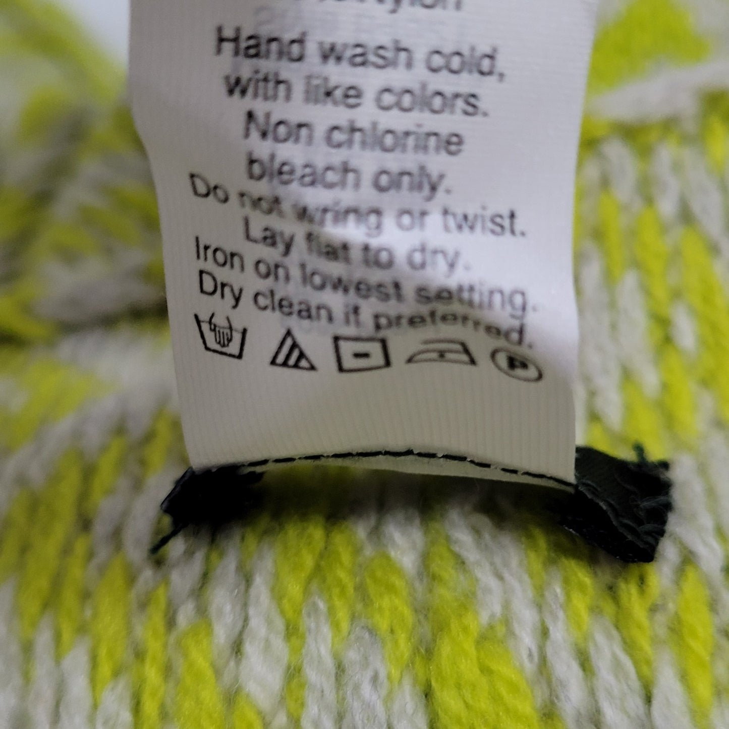 J.Crew Green Wool Blend Knit Chevron Print Infinity Loop Scarf 58x14"