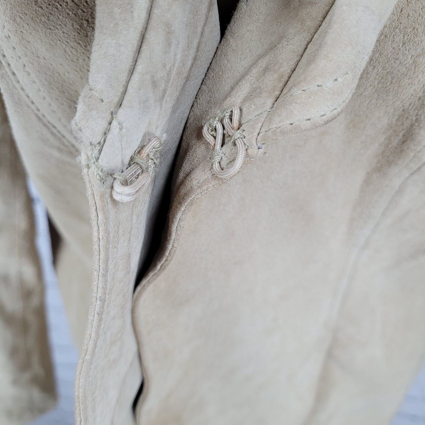 Peck & Peck Tan Genuine Suede Leather Collared Lined Jacket Size Medium M