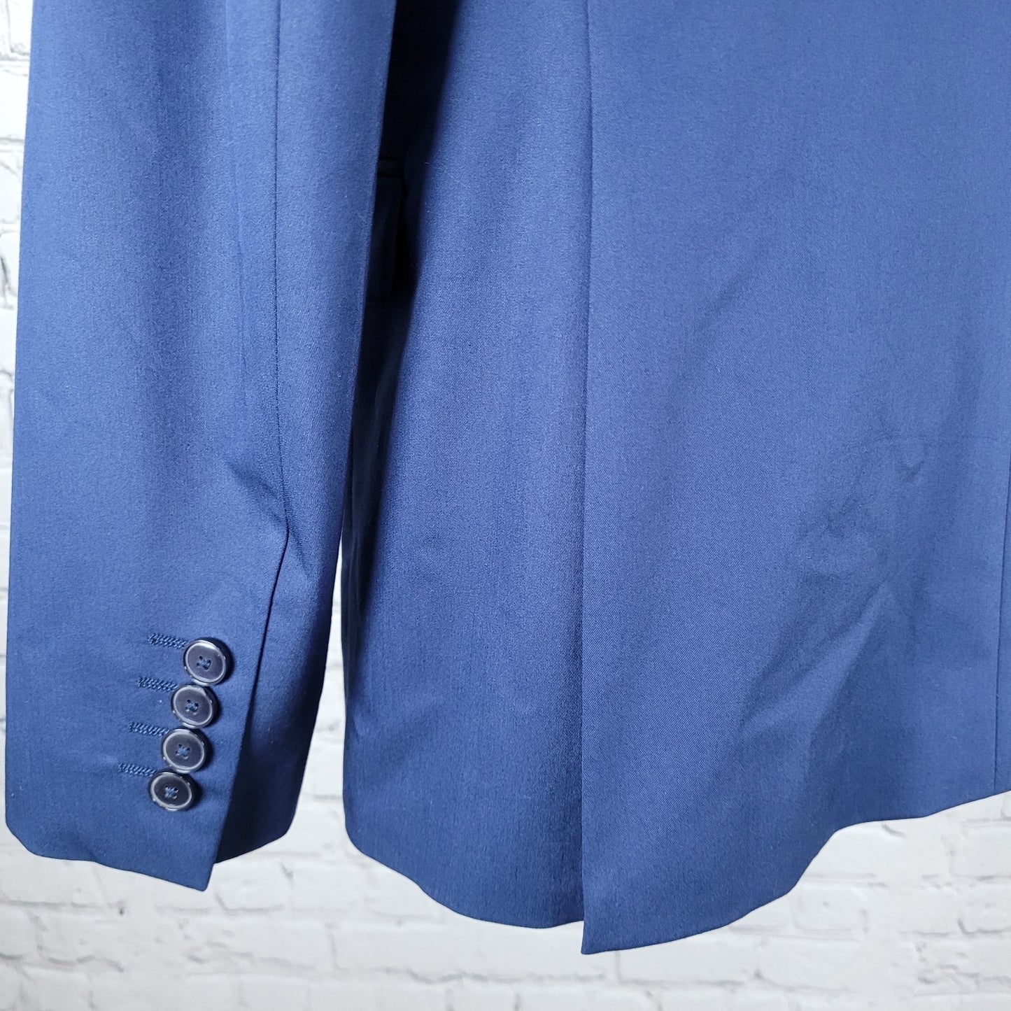 Zara Man Blue Wool Comfort AW'16 Stretch 2 Button Blazer Sport Coat Size 42