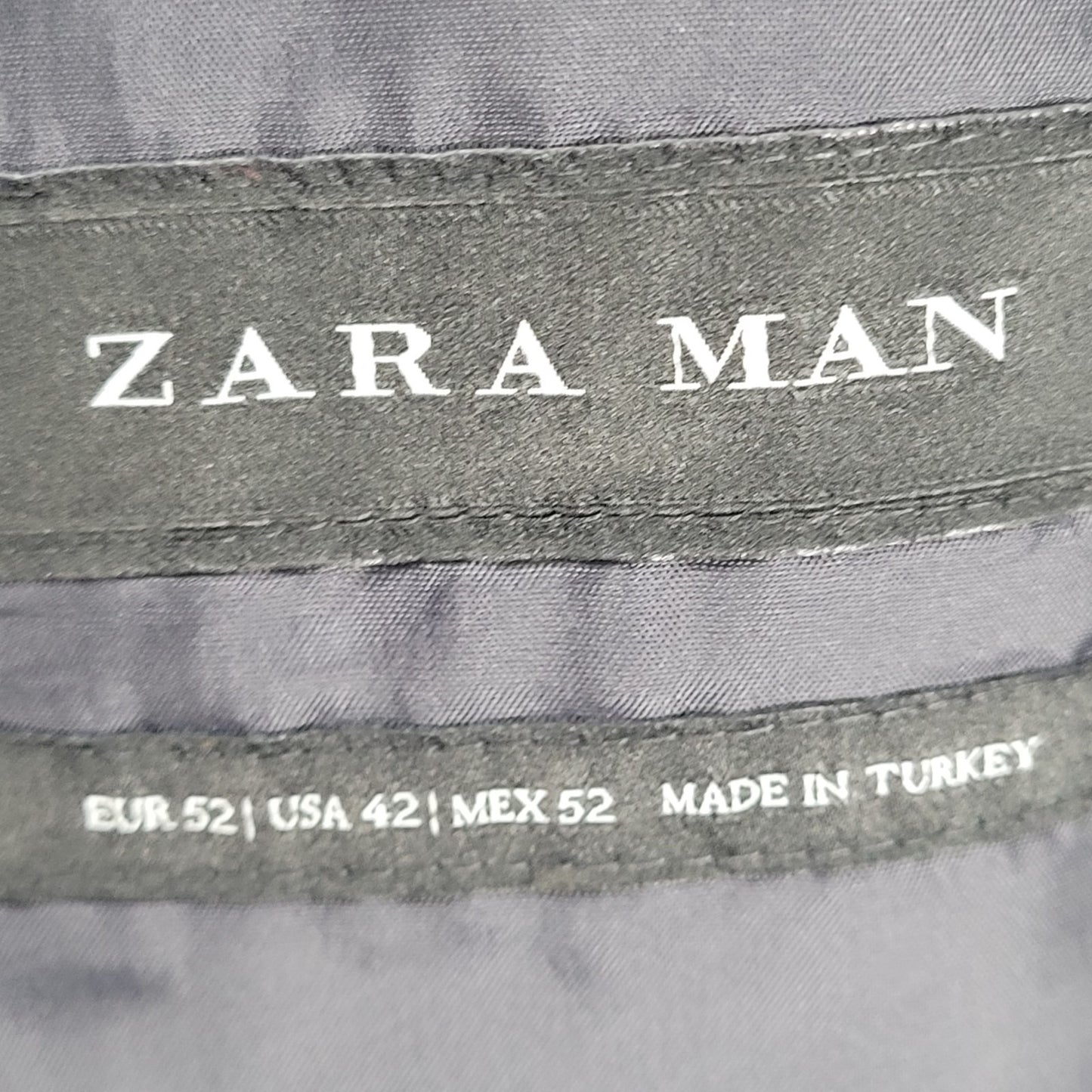Zara Man Blue Wool Comfort AW'16 Stretch 2 Button Blazer Sport Coat Size 42