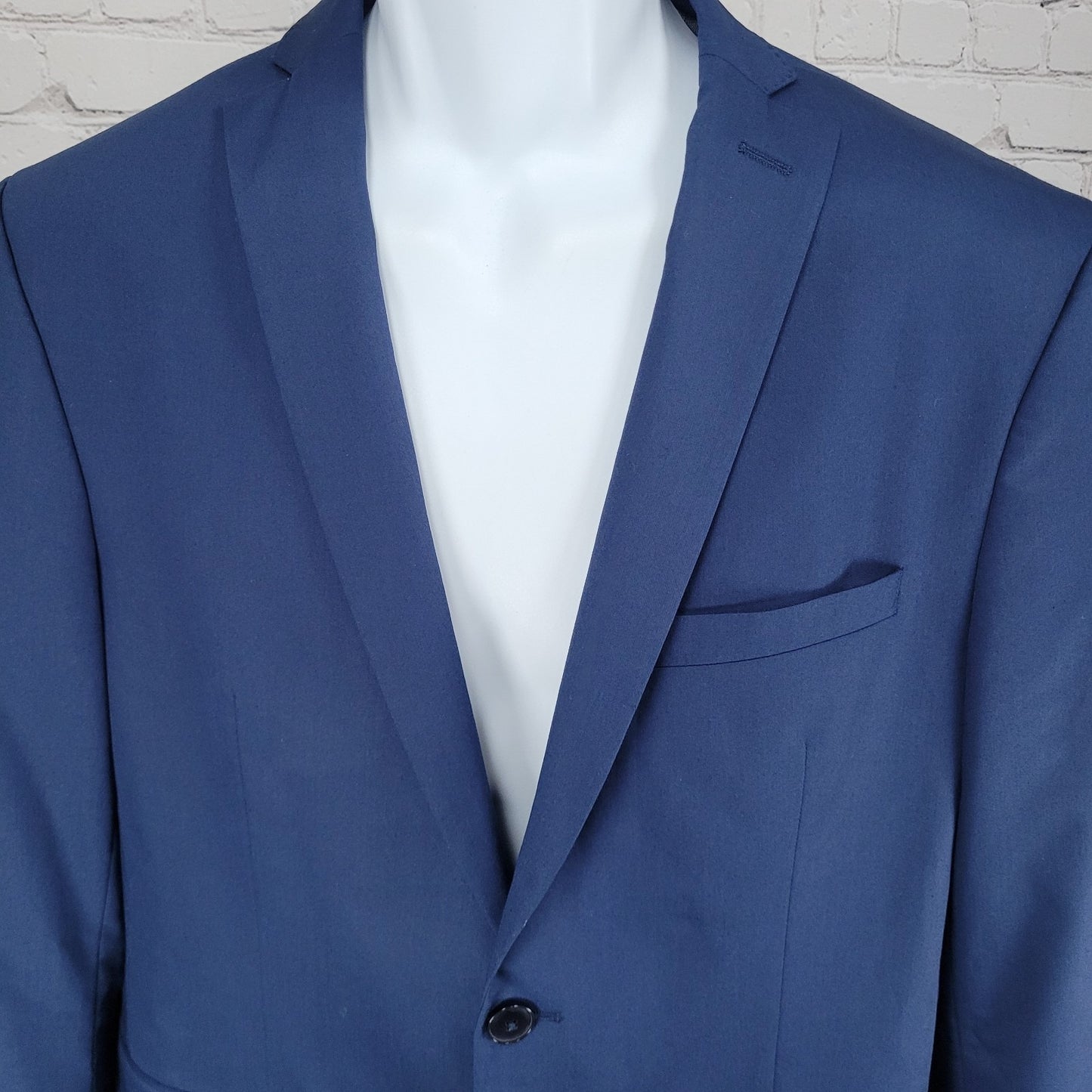 Zara Man Blue Wool Comfort AW'16 Stretch 2 Button Blazer Sport Coat Size 42