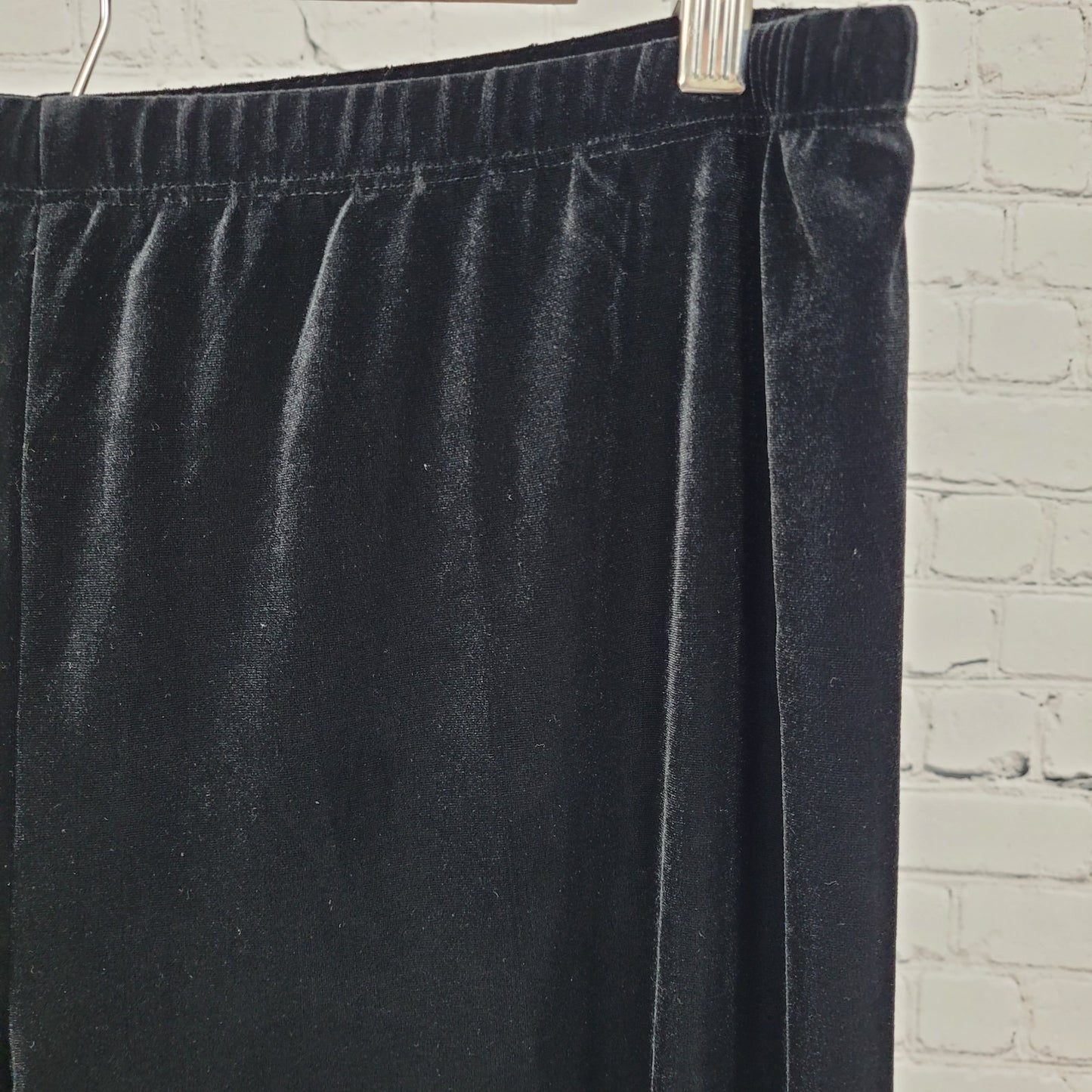 VTG NWT Chico's Design Black Velvet Savoy Pants USA Made Size 3 US 16 (30x29)