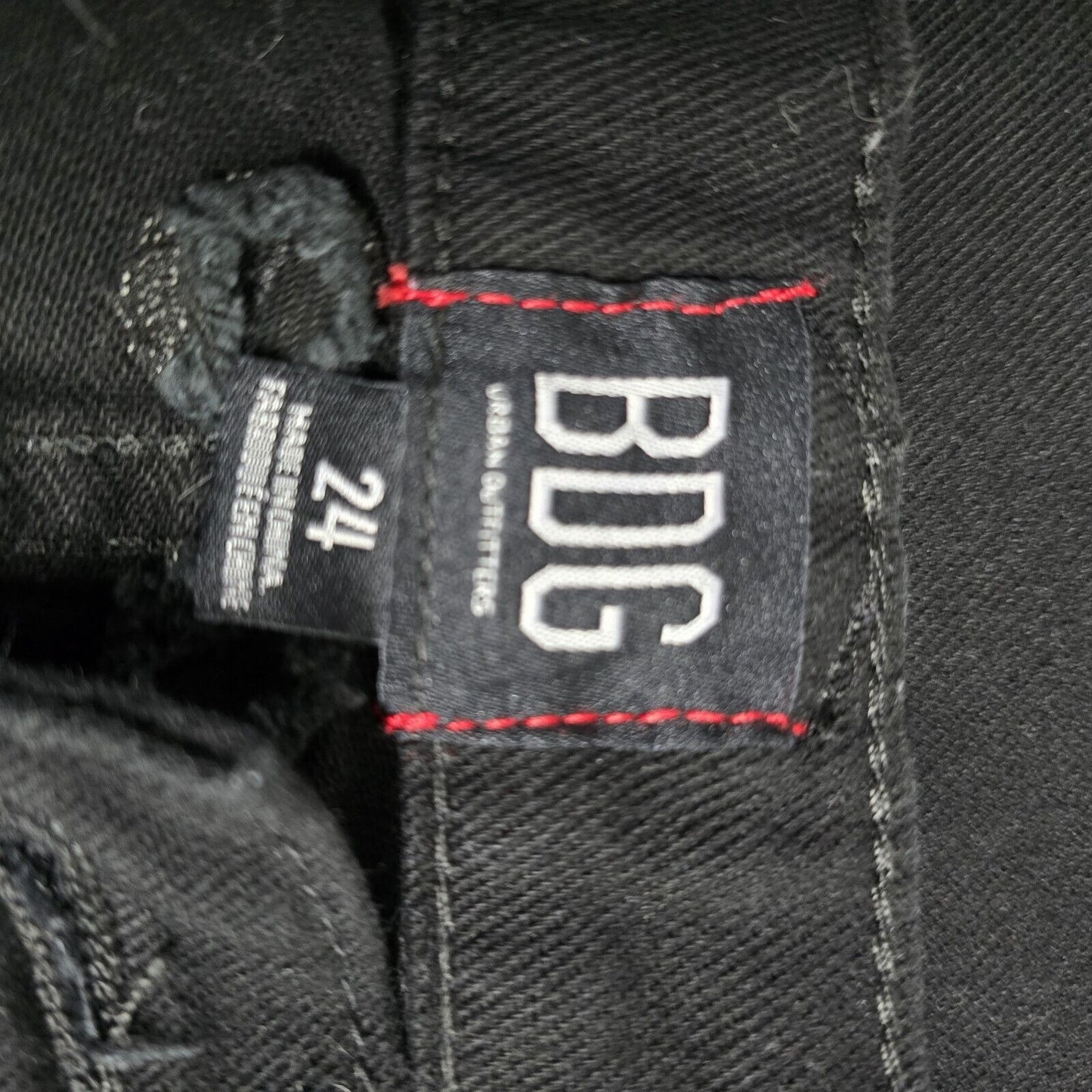 BDG Urban Outfitters Black Floral Print Pocketed Slit Ankle Jeans Size 24