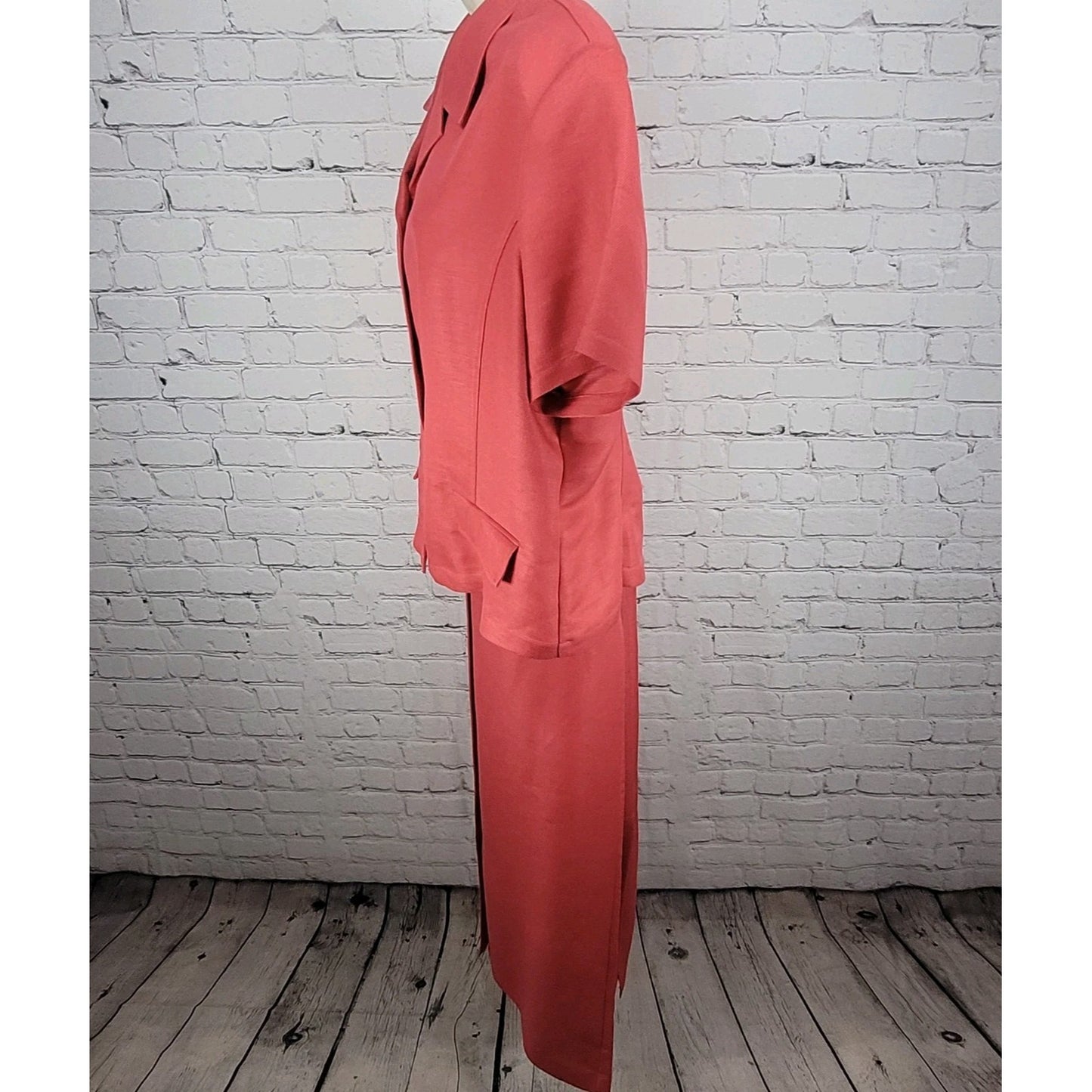 VTG Emma James By Liz Claiborne Linen Blend 2 Piece Blazer (18) Skirt (16) Suit