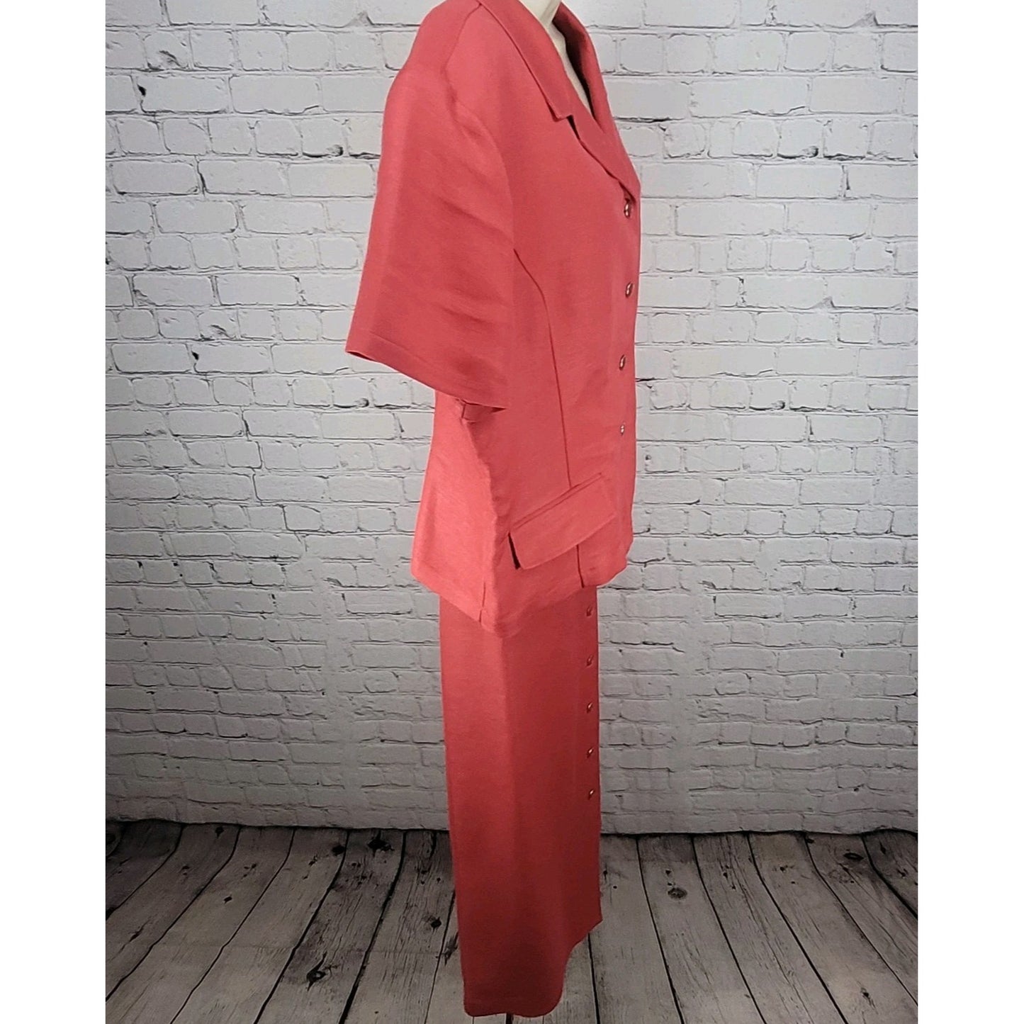 VTG Emma James By Liz Claiborne Linen Blend 2 Piece Blazer (18) Skirt (16) Suit