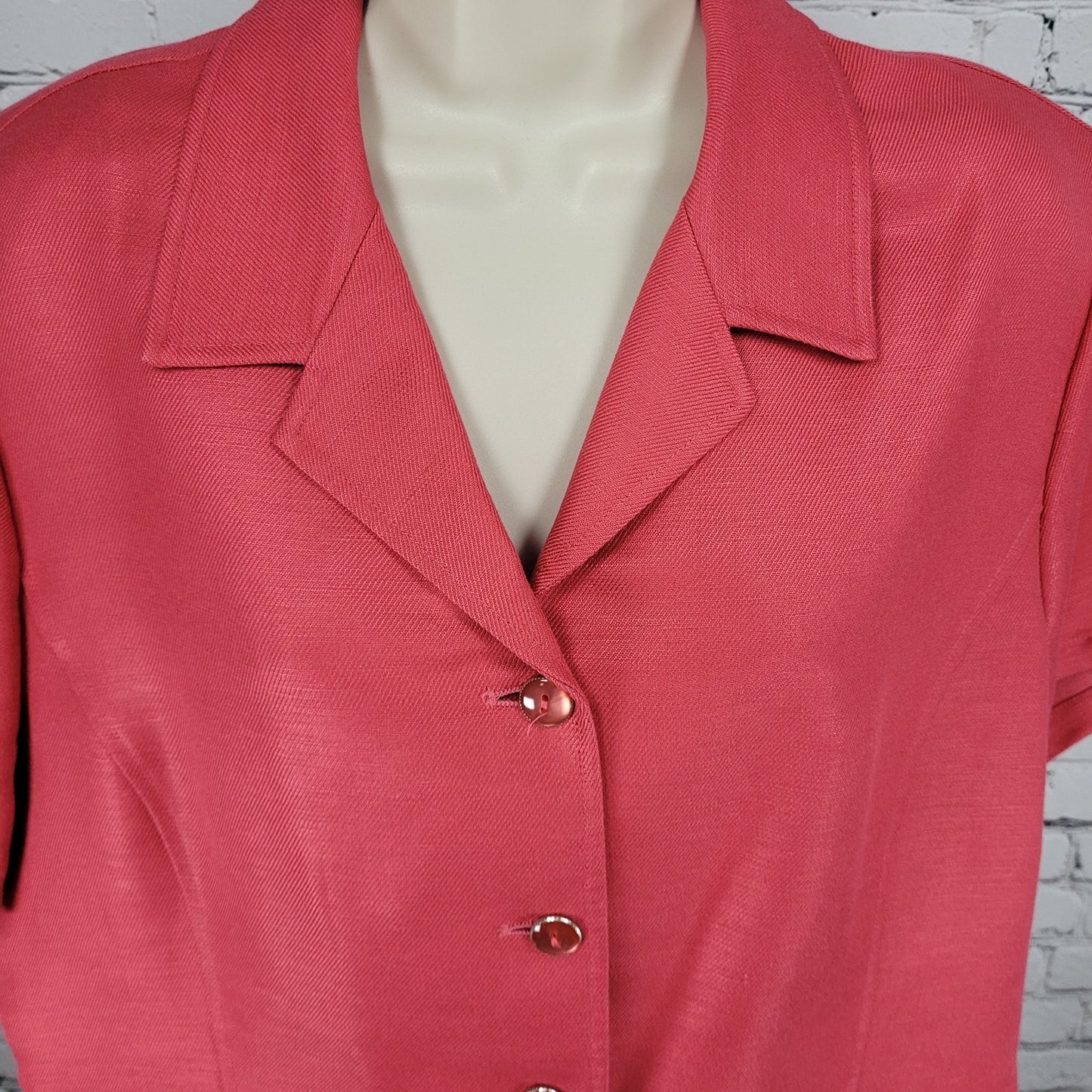 VTG Emma James By Liz Claiborne Linen Blend 2 Piece Blazer (18) Skirt (16) Suit