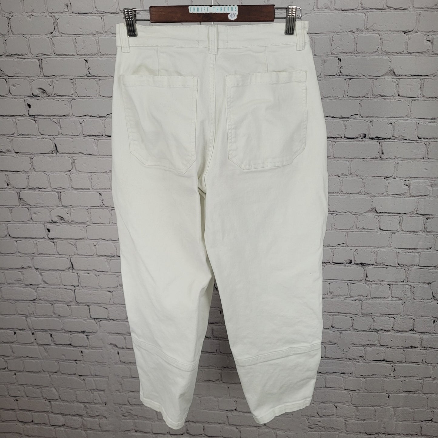 Everlane White Organic Cotton Twill Stretch High Rise Ankle Jeans Size 4 (27x26)