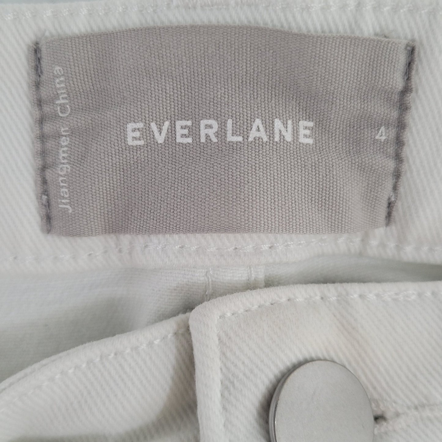 Everlane White Organic Cotton Twill Stretch High Rise Ankle Jeans Size 4 (27x26)