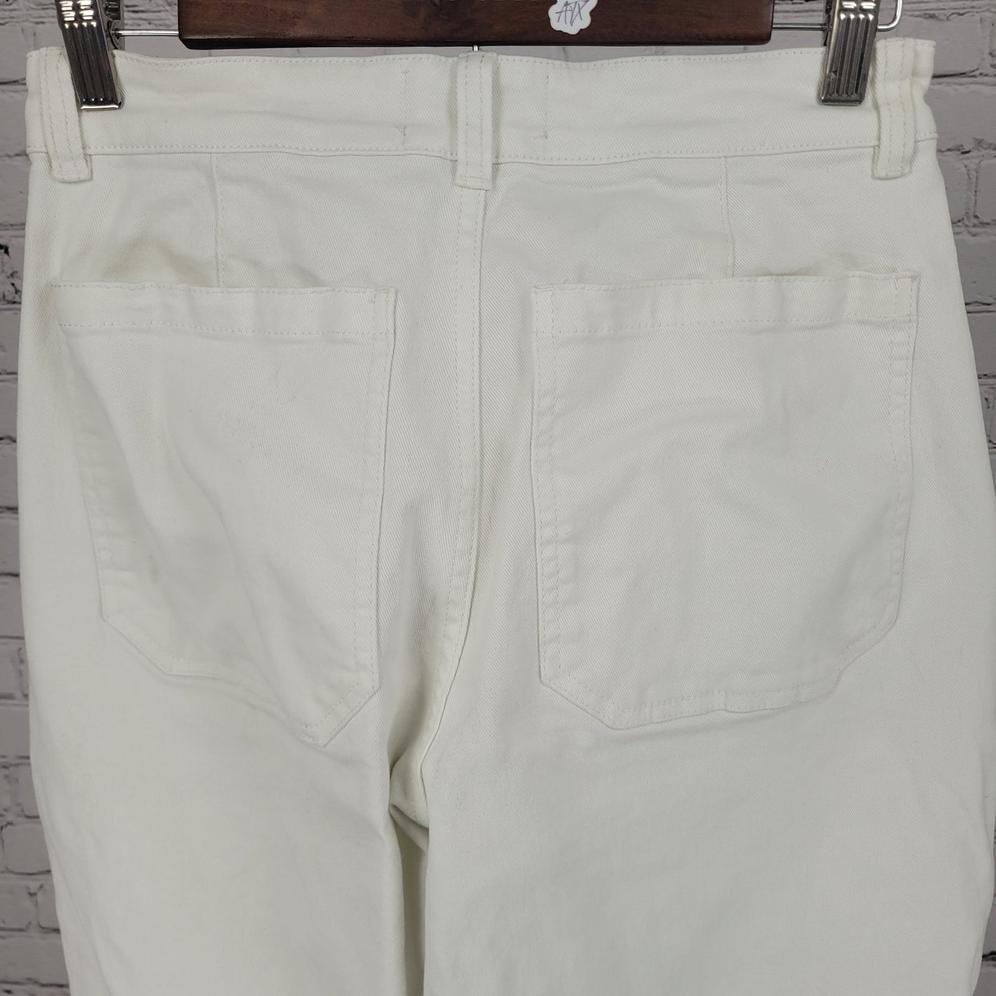 Everlane White Organic Cotton Twill Stretch High Rise Ankle Jeans Size 4 (27x26)