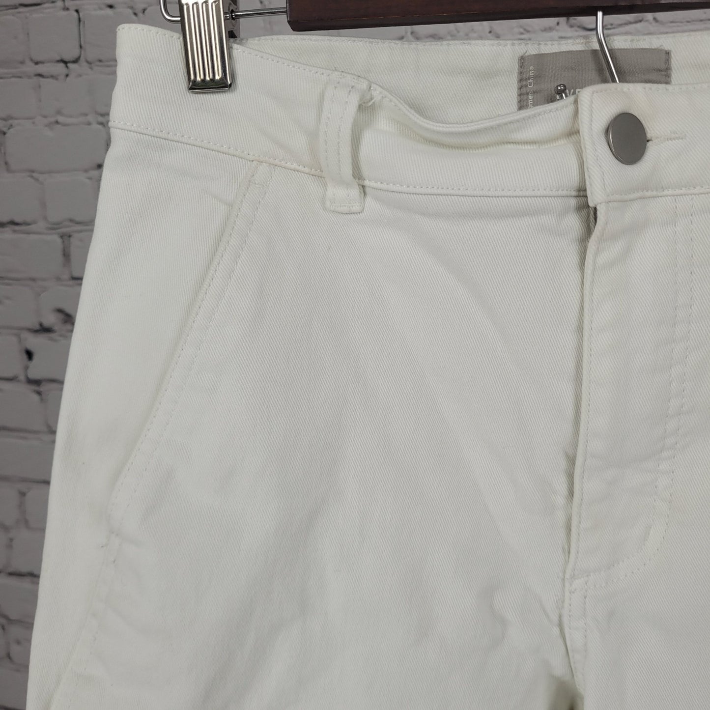 Everlane White Organic Cotton Twill Stretch High Rise Ankle Jeans Size 4 (27x26)