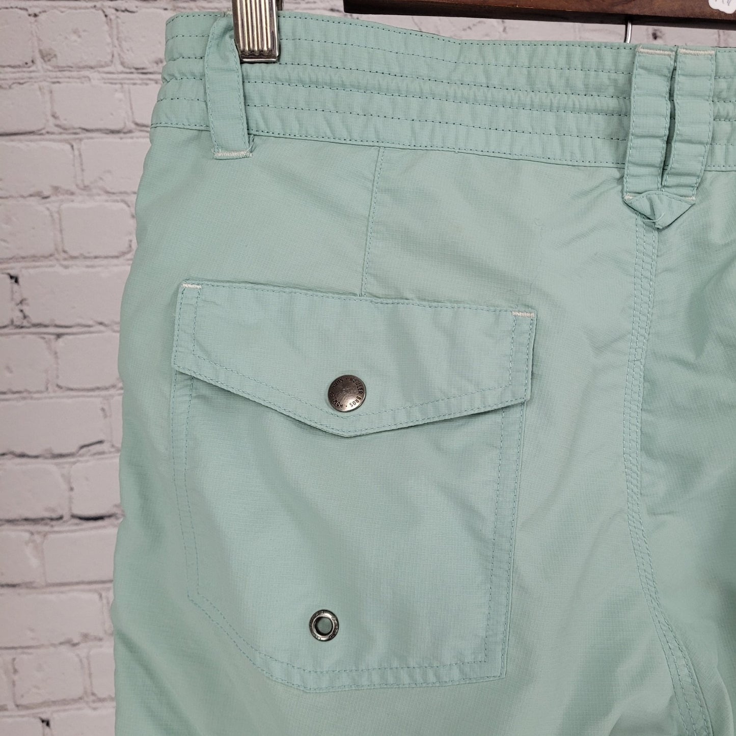 Howler Bros Green Zip Fly Multiple Pockets Board Shorts Swim Trunks Size 30x9