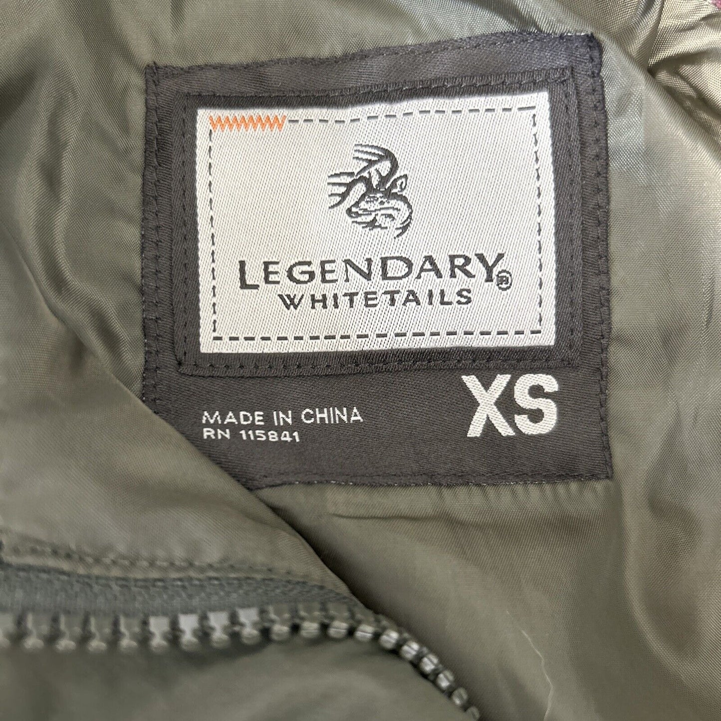Legendary White Tail Hunter Green Vest Wooden Closures Women's Outerwear XS