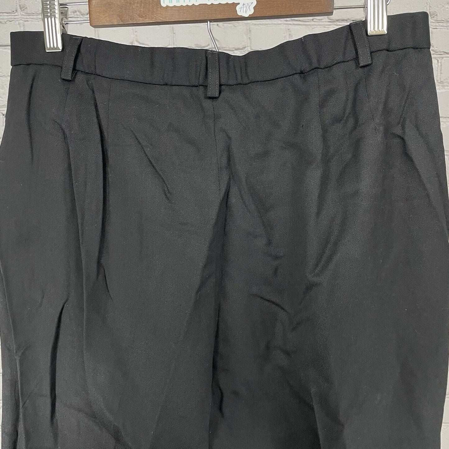 VTG Pendleton Black 100% Virgin Wool High Rise Dress Pants USA Size 14P (33x27)