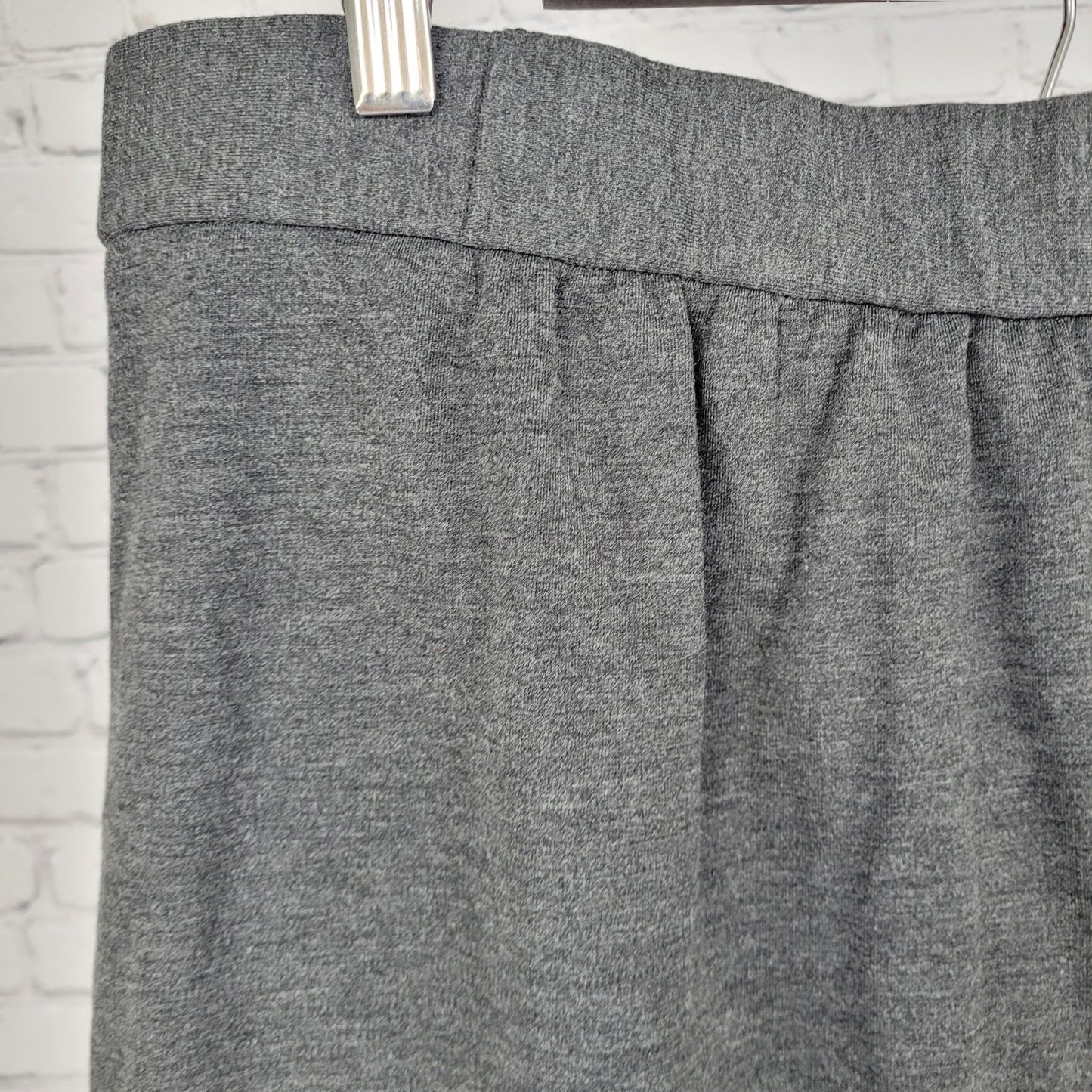 NWD Ann Taylor Grey Metallic Sequin Drawstring Mini Skirt Size Large L (36x18.5)