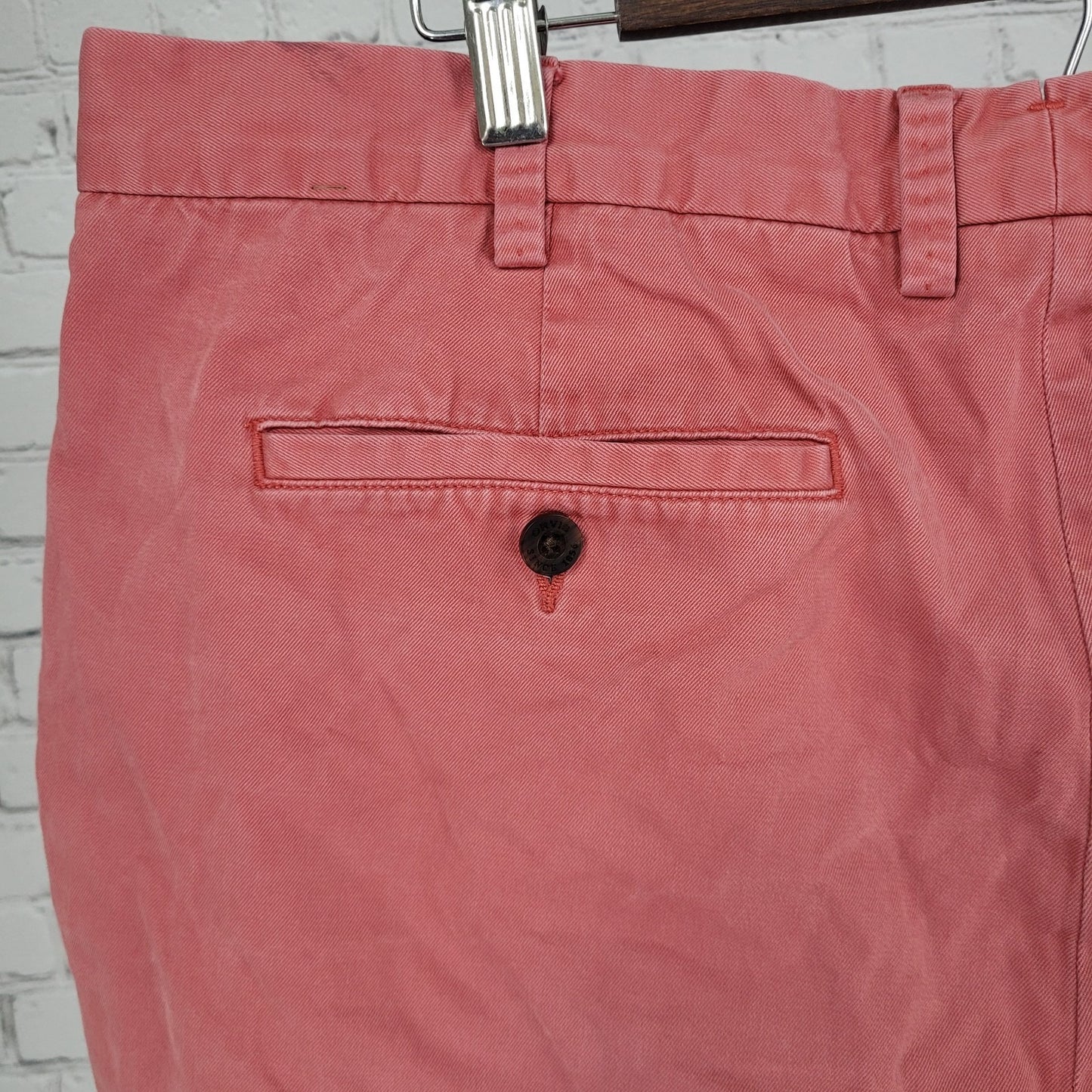 Orvis Muted Pink 100% Cotton Flat Front Chino Shorts Size 38 (38x8.5)