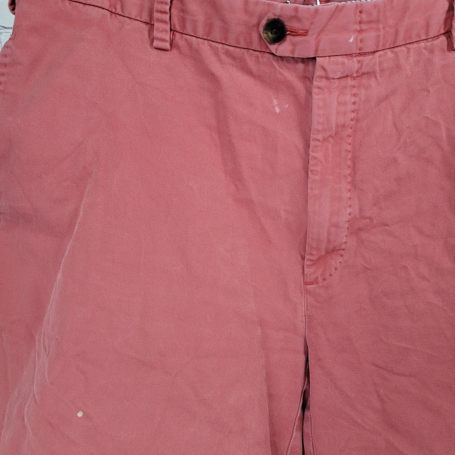 Orvis Muted Pink 100% Cotton Flat Front Chino Shorts Size 38 (38x8.5)