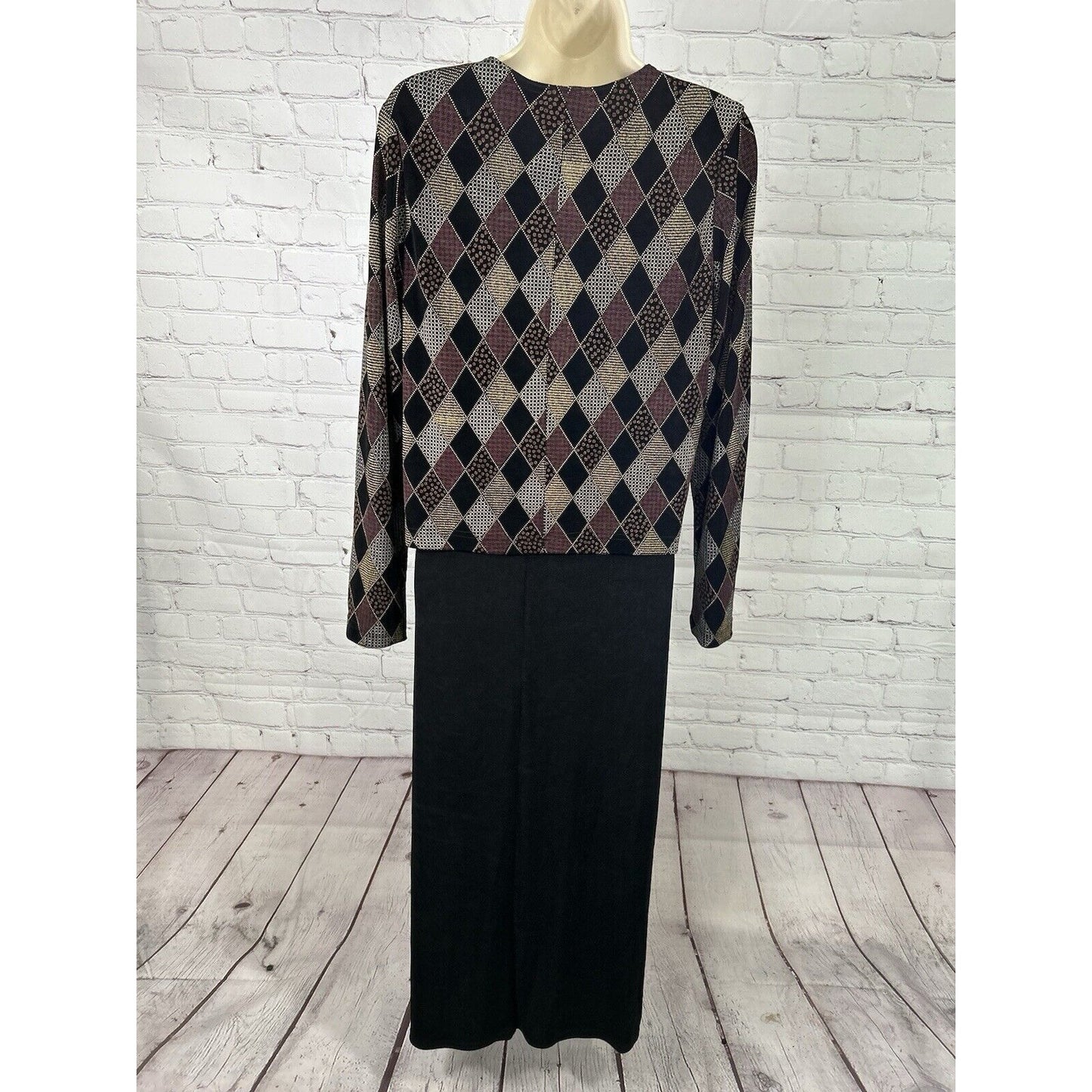 VTG Rabbit Rabbit Rabbit Designs Long Sleeve Layered Maxi Dress Women’s 14
