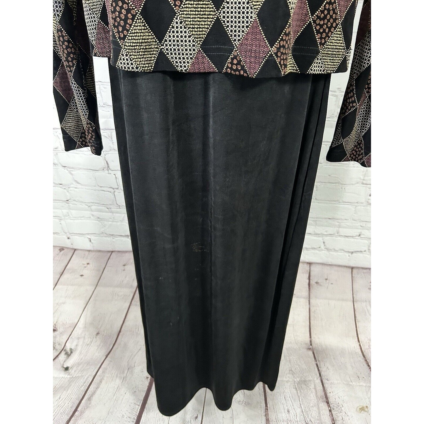 VTG Rabbit Rabbit Rabbit Designs Long Sleeve Layered Maxi Dress Women’s 14