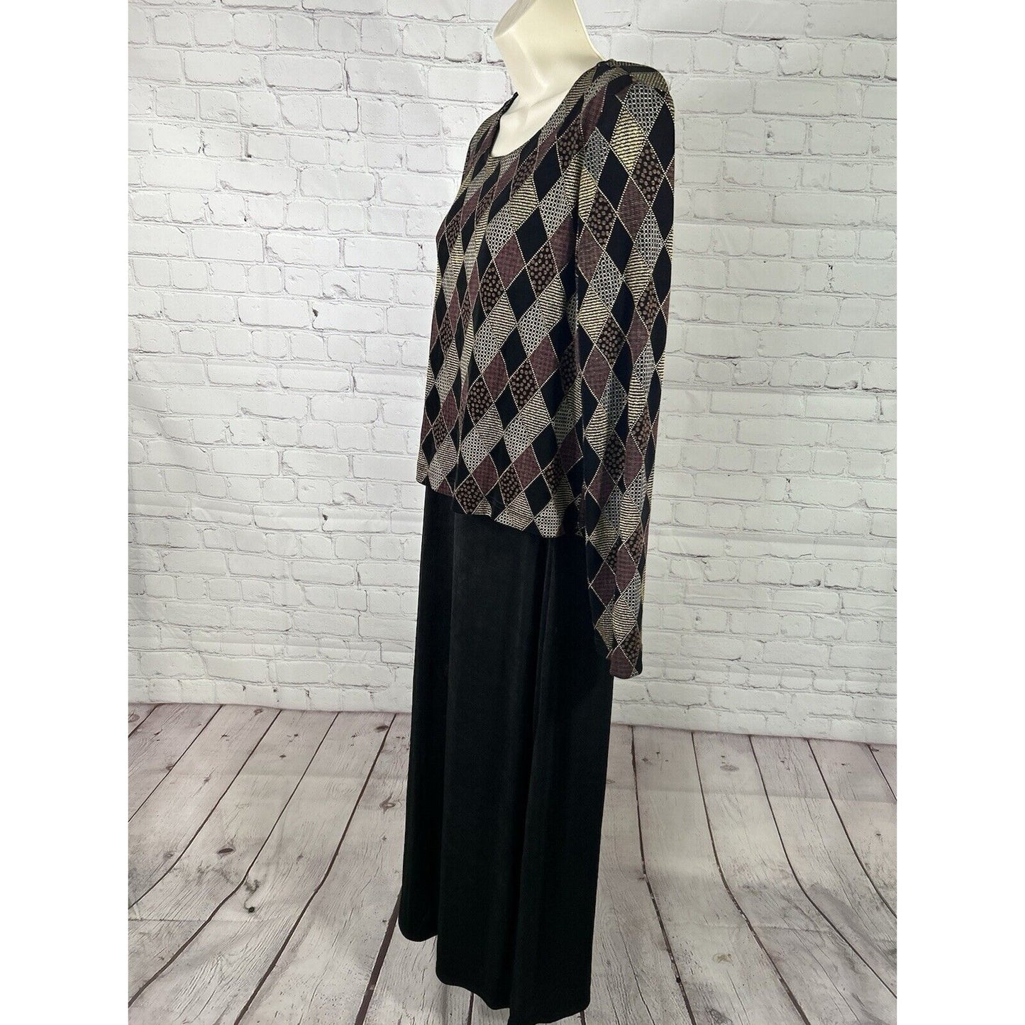 VTG Rabbit Rabbit Rabbit Designs Long Sleeve Layered Maxi Dress Women’s 14