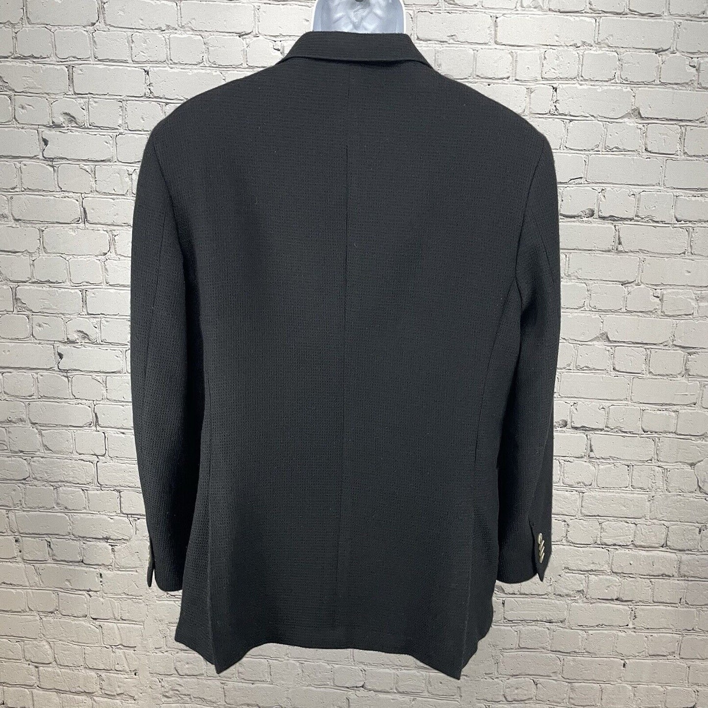 Sake Fifth Avenue Black Wool Slim Fit Lightweight Super 110’s Blazer Size 40R