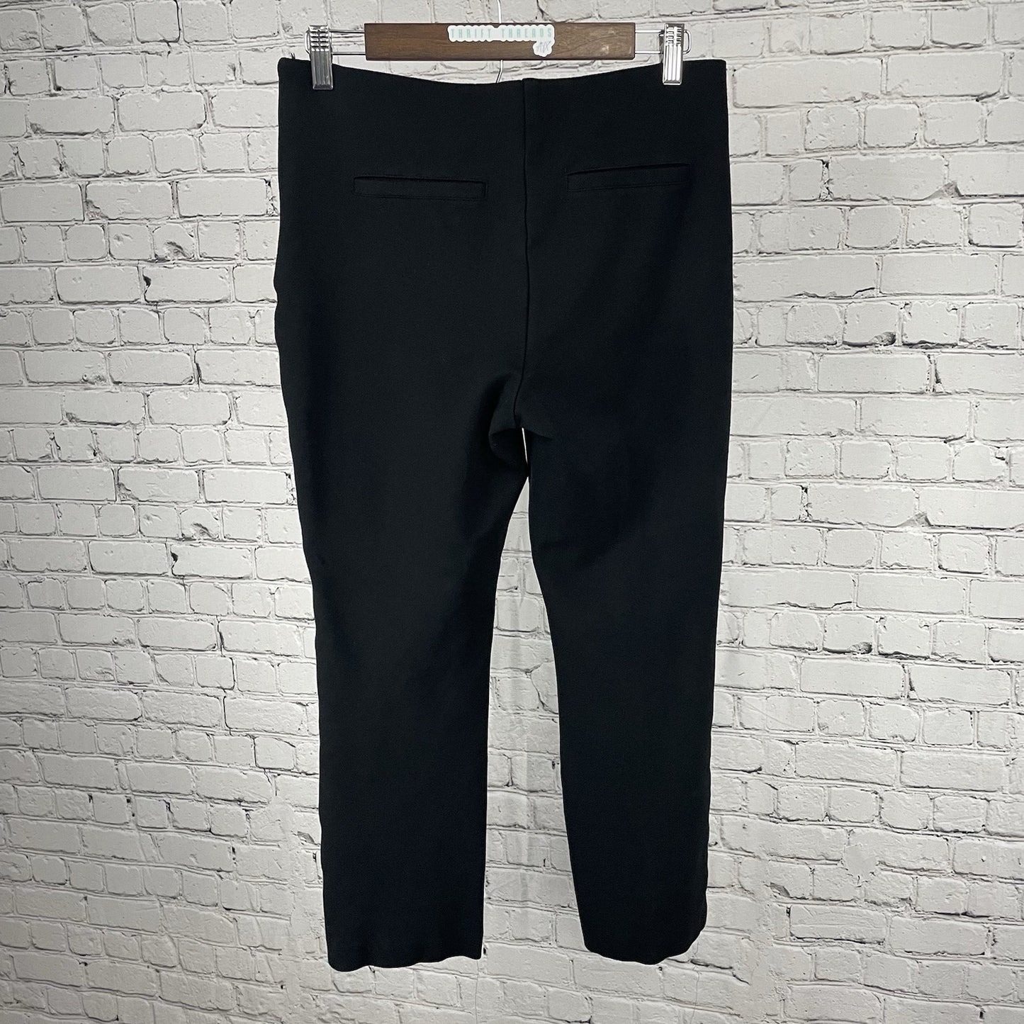 Chico’s Black Elastic Waist Zipped Stretch Slim Fit Pants Size 0 US 4 (30x25.5)