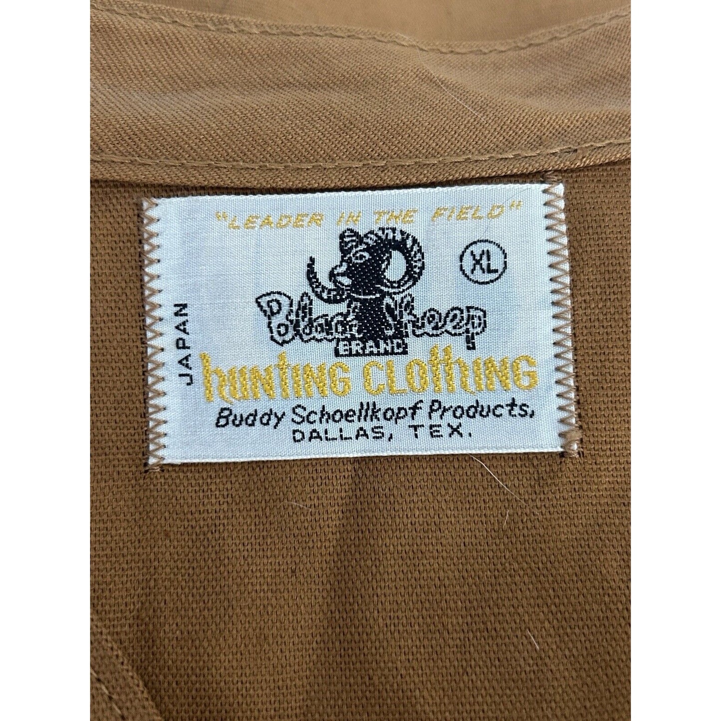 VTG Black Sheep Brand Brown Cotton Back Pocket Hunting Clothing Vest Japan XL
