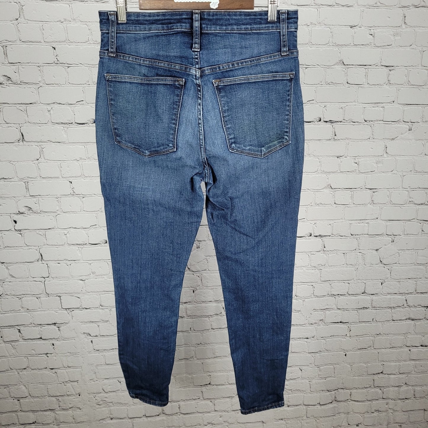 J.CREW Blue Denim Curvy Toothpick High Rise Stretch Jeans Size 30 (30x29)