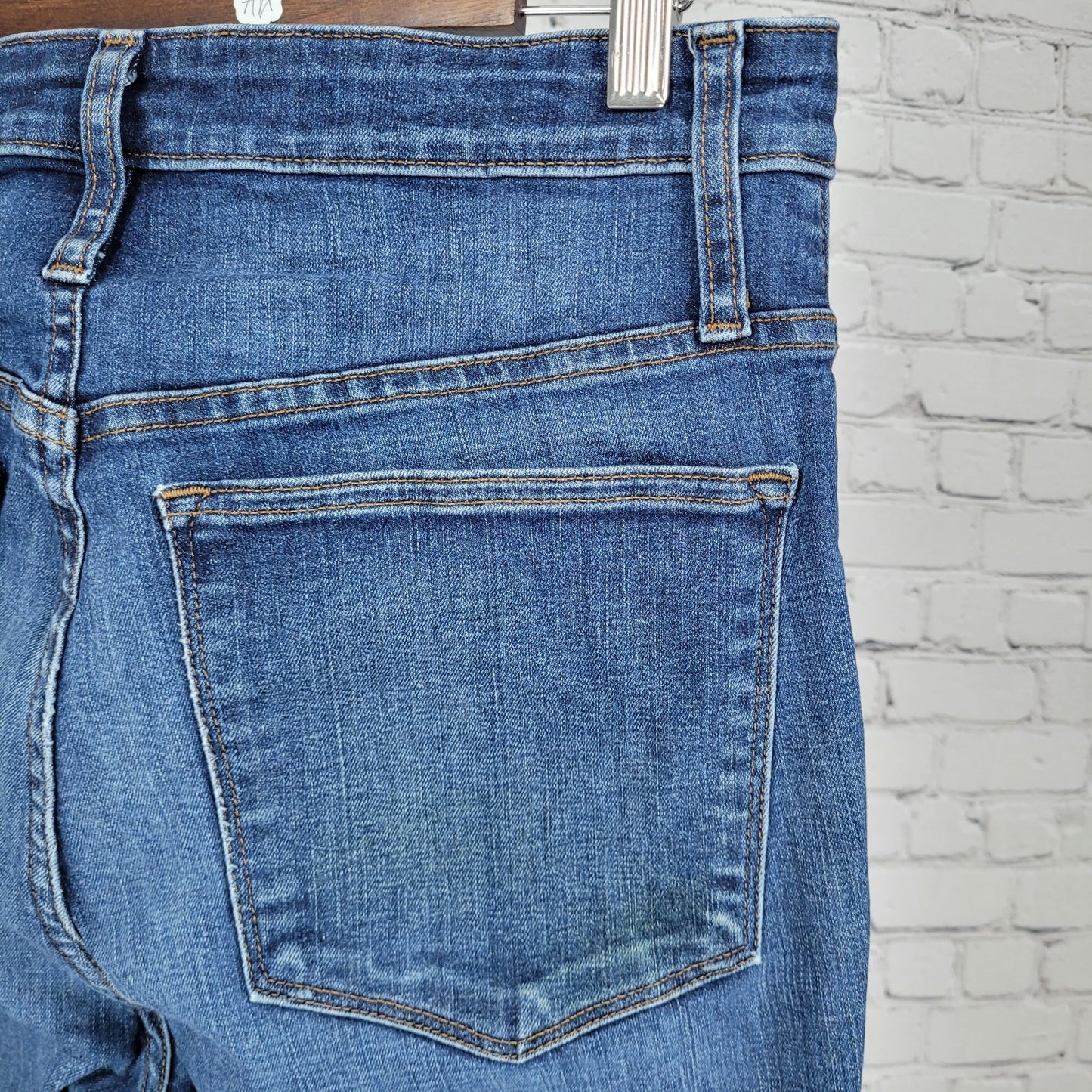 J.CREW Blue Denim Curvy Toothpick High Rise Stretch Jeans Size 30 (30x29)