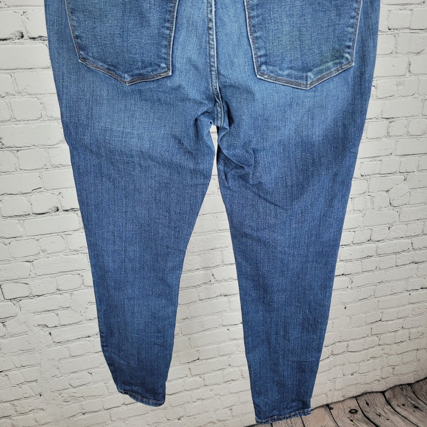 J.CREW Blue Denim Curvy Toothpick High Rise Stretch Jeans Size 30 (30x29)