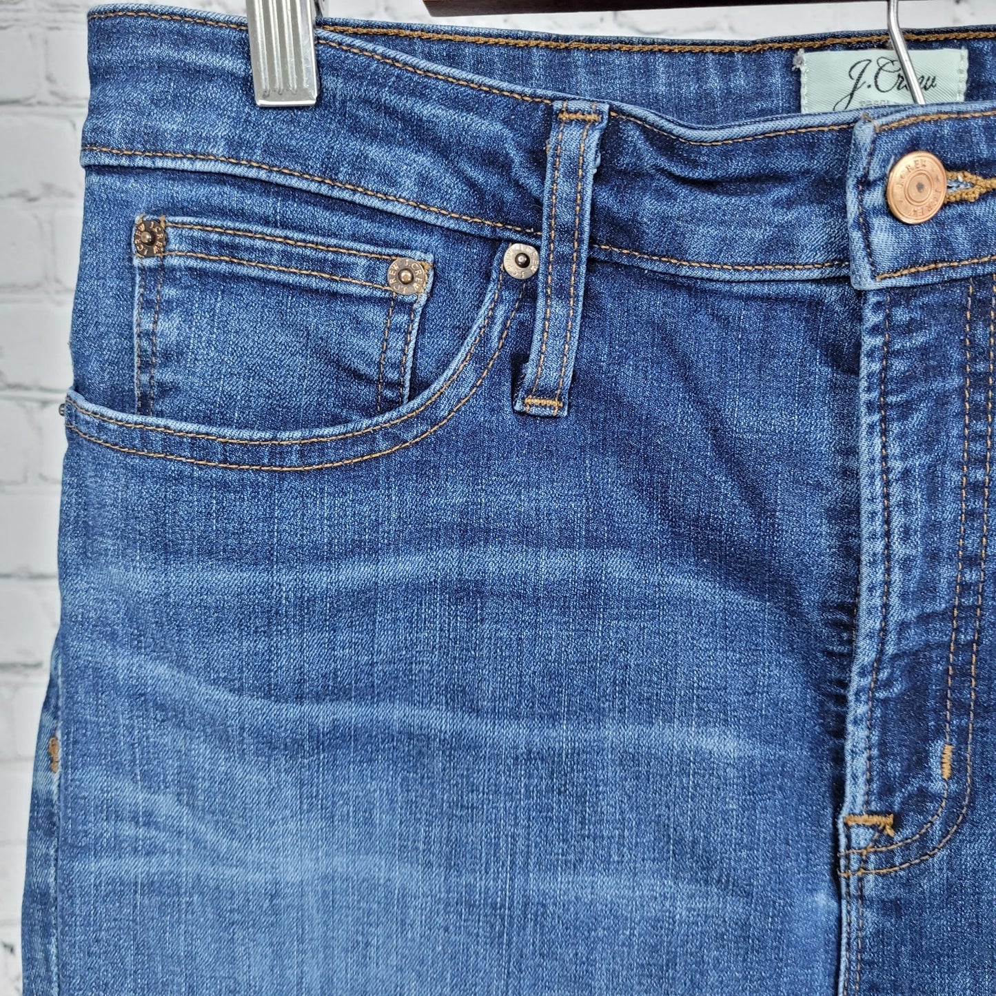 J.CREW Blue Denim Curvy Toothpick High Rise Stretch Jeans Size 30 (30x29)