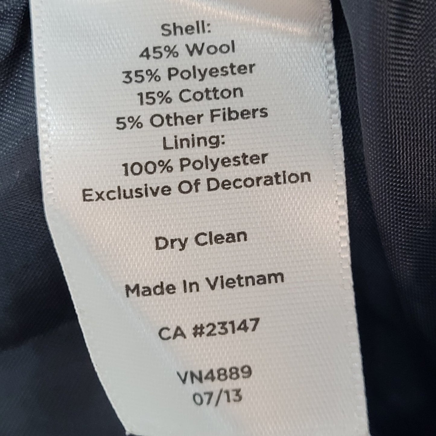 Talbots Black & White Wool Blend Pockets Lined Straight Skirt Size 8P (30x18.5)