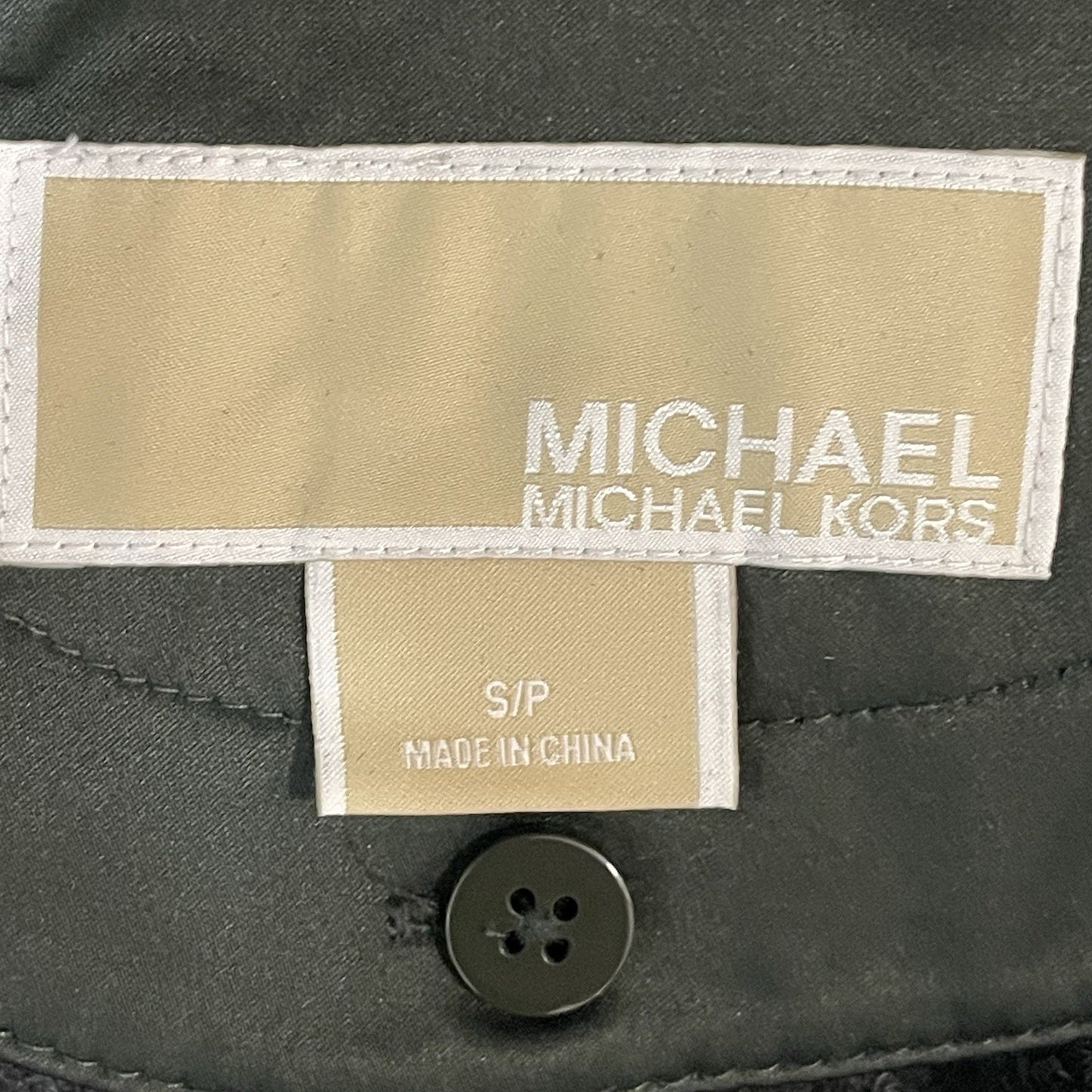 Michael Kors Green Belted Removable Lining Insulated Trench Pea Coat Small S