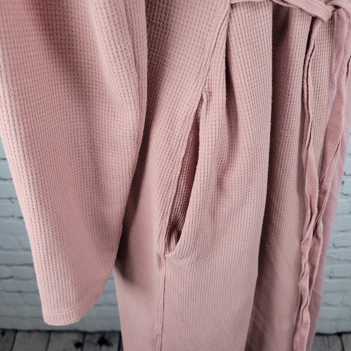 Athleta Pink Wind Down Sleep Robe Stretch Long Sleeve Pockets Size Large L