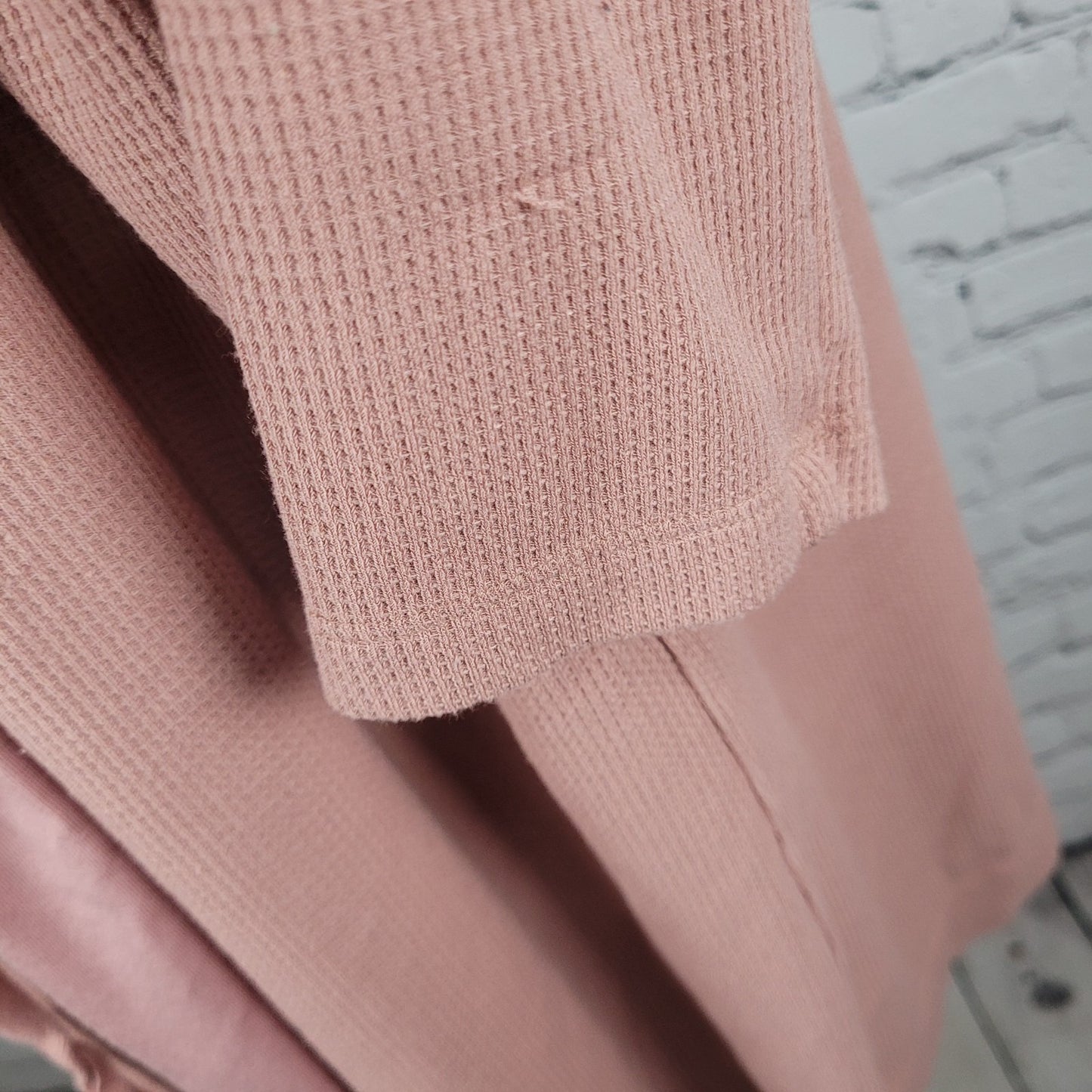Athleta Pink Wind Down Sleep Robe Stretch Long Sleeve Pockets Size Large L